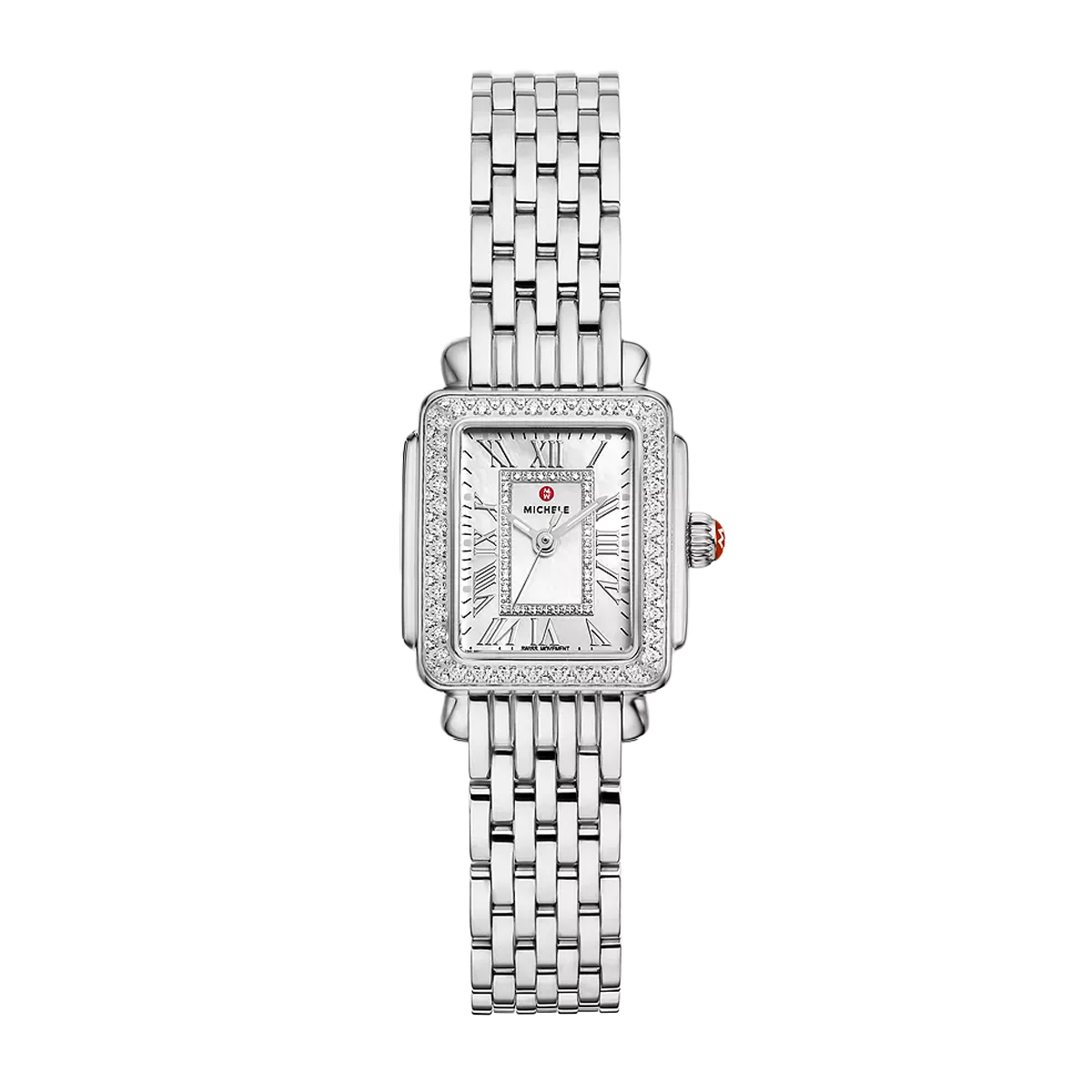 Michele Deco Madison Mini Diamond Stainless Steel Watch