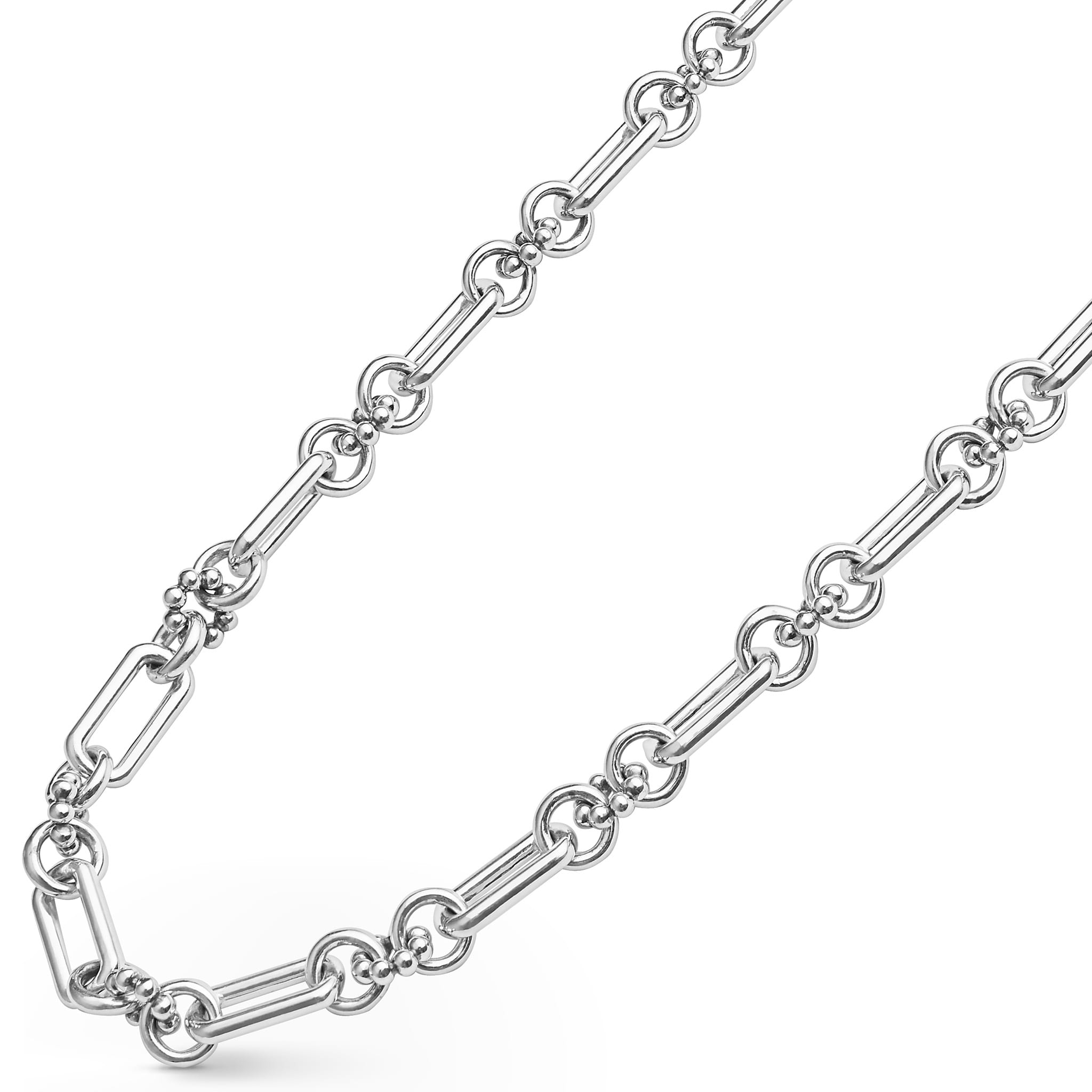 Lagos Sterling Silver 6mm Caviar Link Necklace