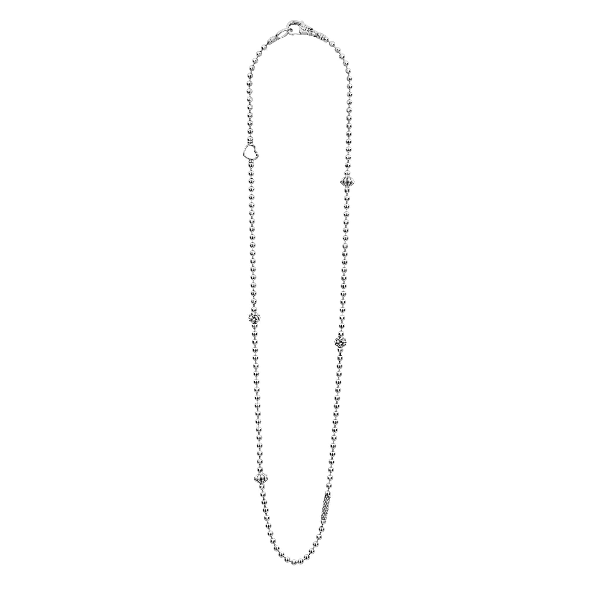 Lagos Sterling Silver Caviar Icon Beaded Necklace