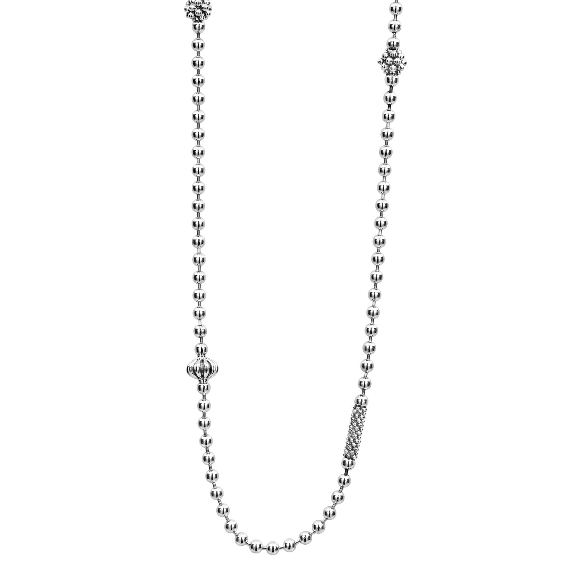 Lagos Sterling Silver Caviar Icon Beaded Necklace