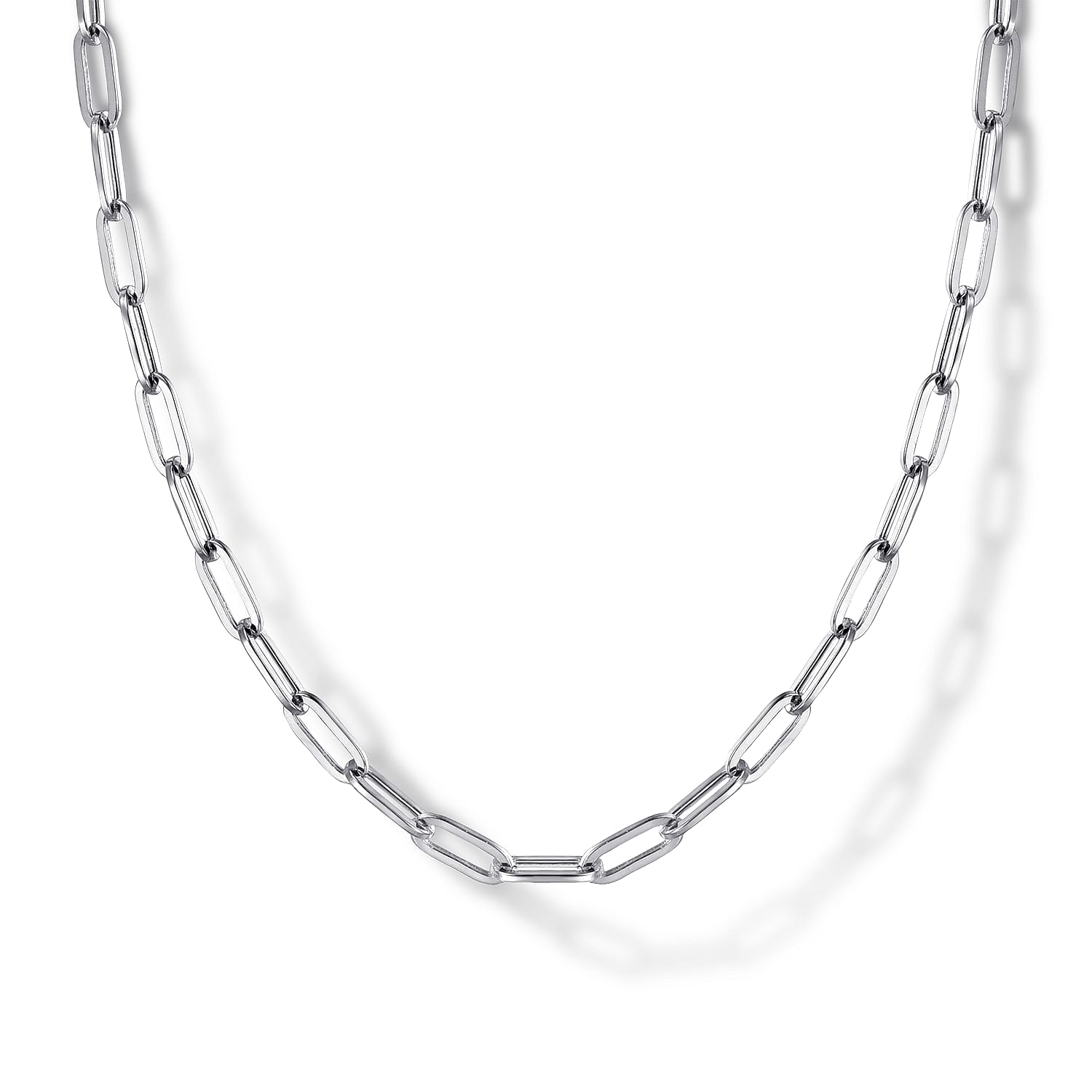 Gabriel & Co. Sterling Silver 24 Inch Paperclip Chain