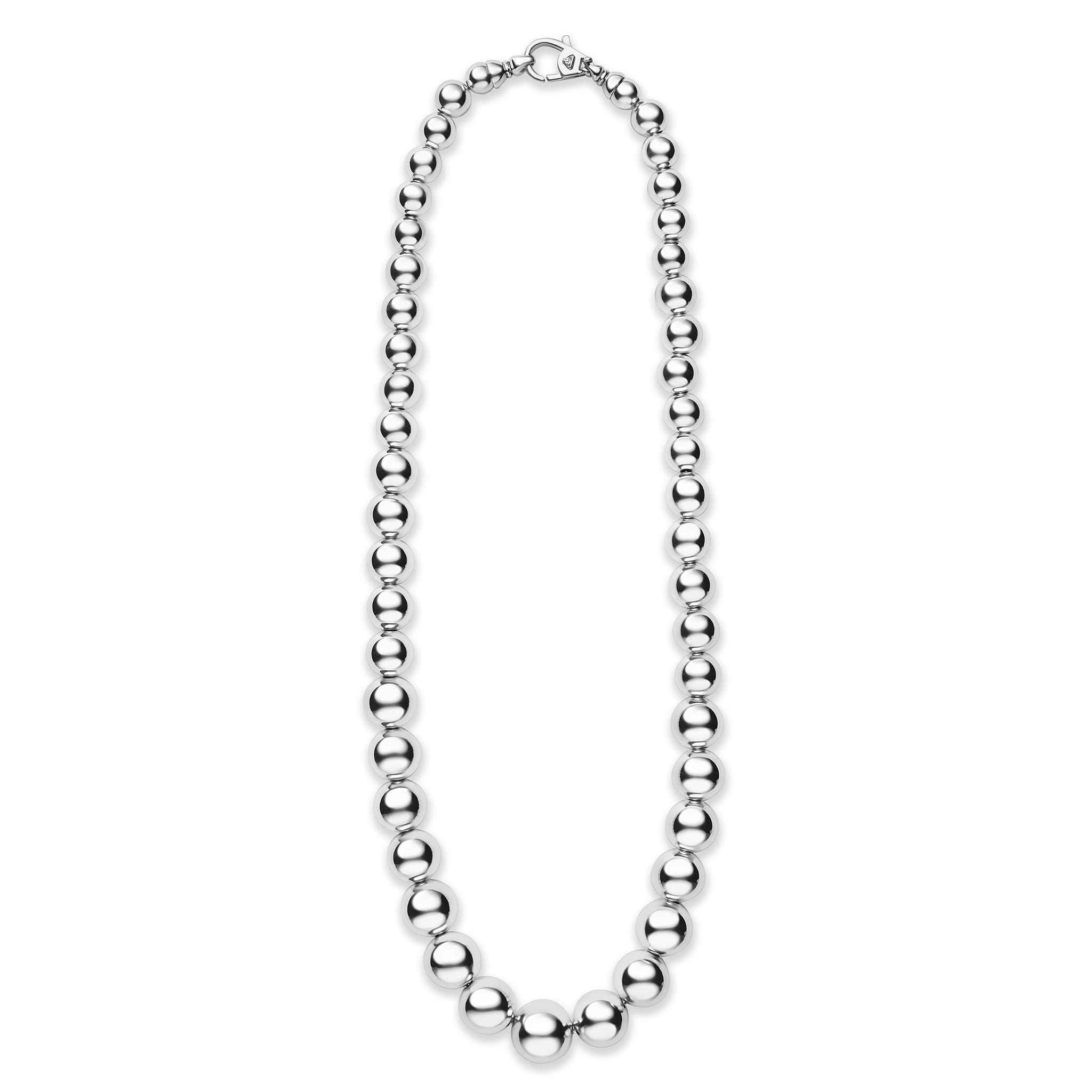 Lagos Sterling Silver Caviar Bubbly Graduated Bead Necklace