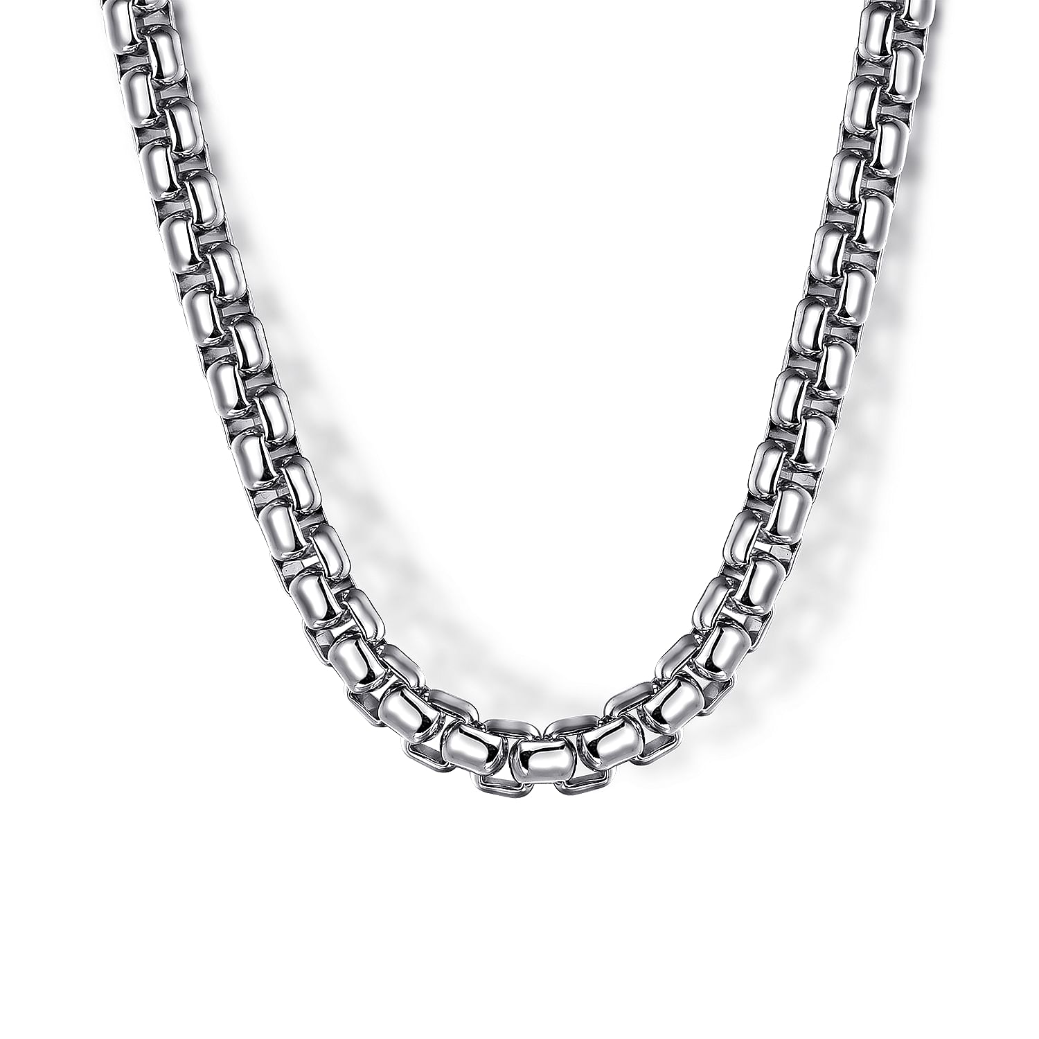 Gabriel & Co.Sterling Silver 4mm Solid Men's Box Chain Necklace 20.25
