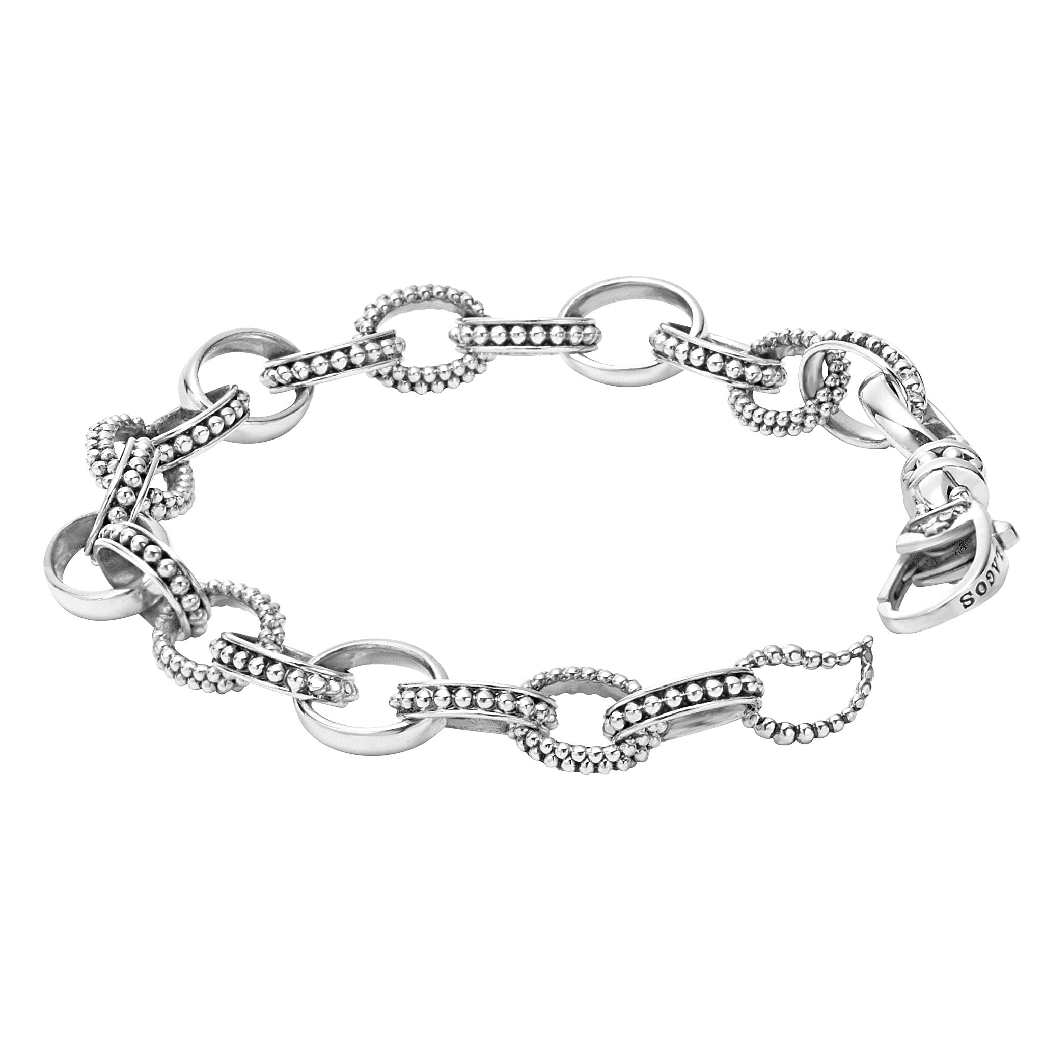 Lagos Sterling Silver Caviar Link Bracelet