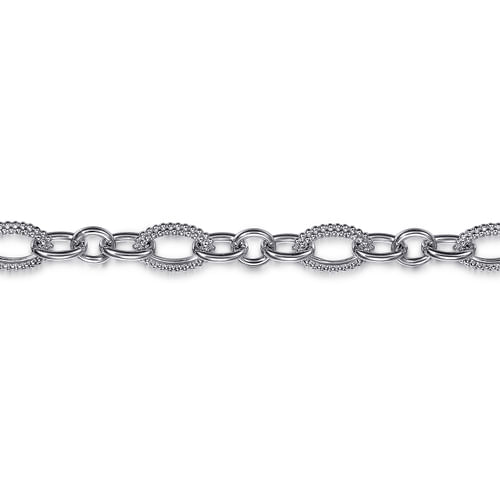 Gabriel & Co. Sterling Silver Bujukan Oval Link Chain Bracelet