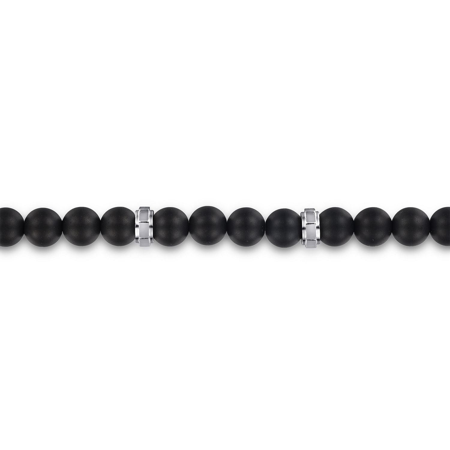 Gabriel & Co. Sterling Silver & Black Titanium Bead Bracelet