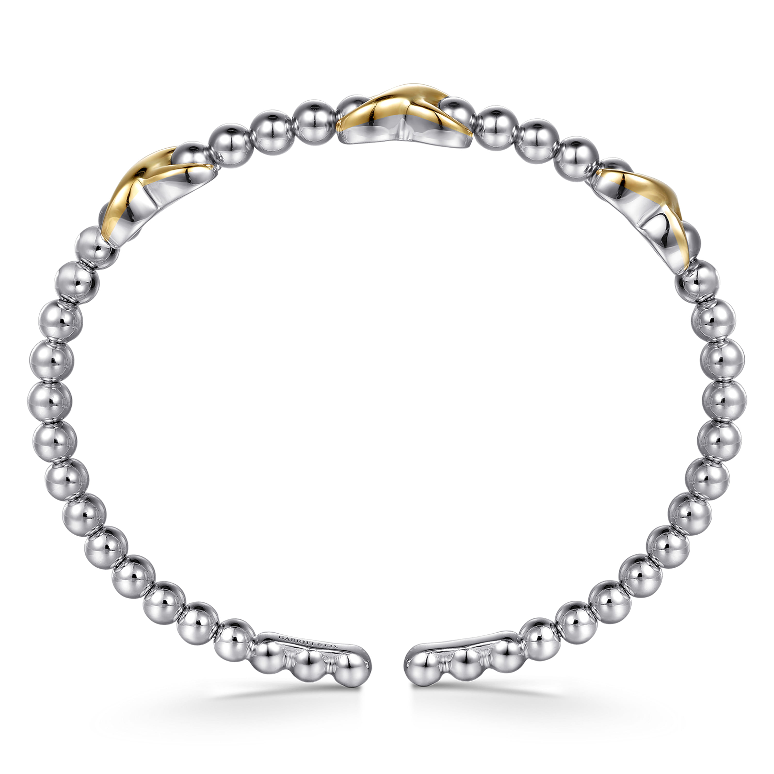 Gabriel & Co Stainless Steel & 14K Bujukan Station Bangle