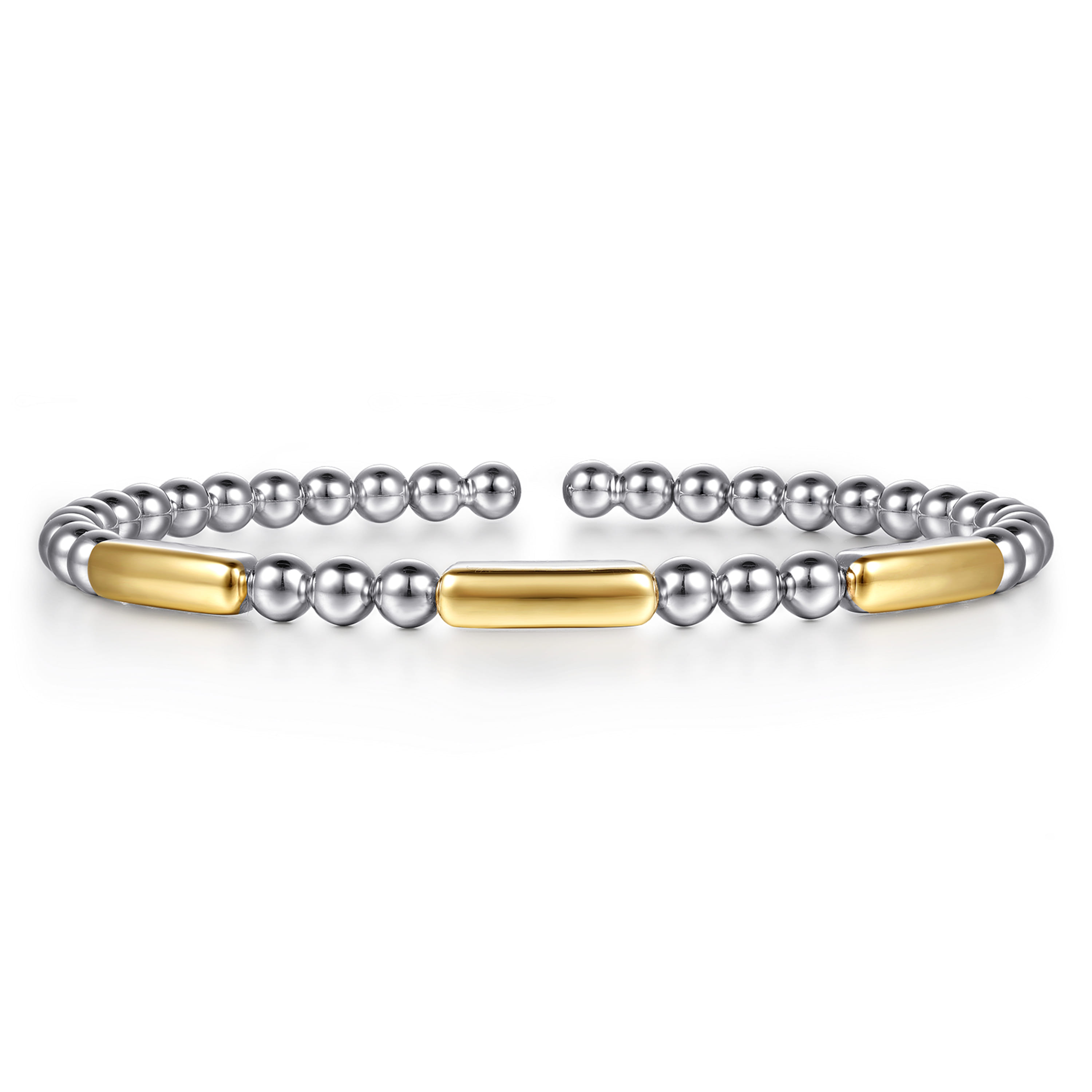 Gabriel & Co. 1Two-Tone Three Station Bar Bujukan Bangle Bracelet