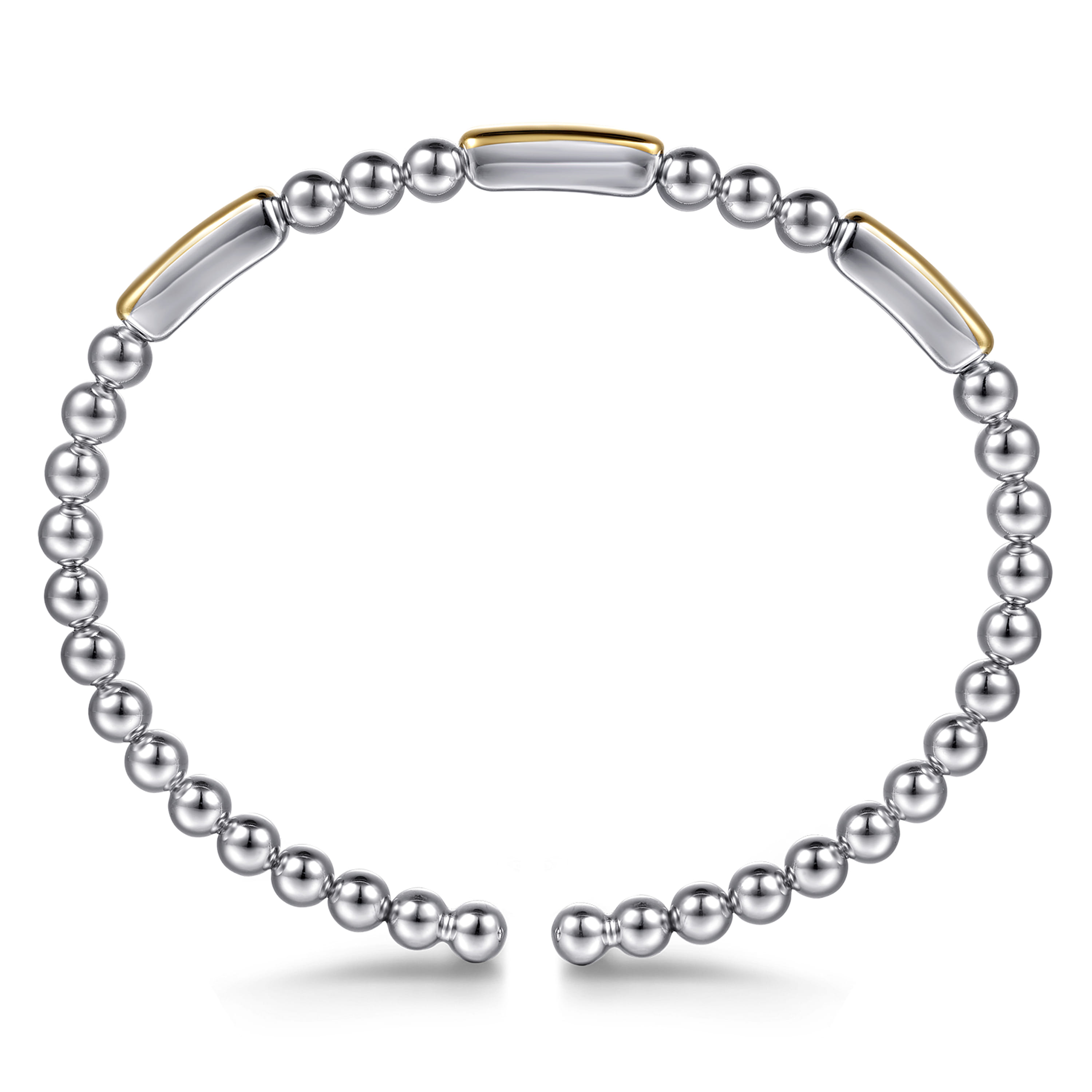Gabriel & Co. 1Two-Tone Three Station Bar Bujukan Bangle Bracelet