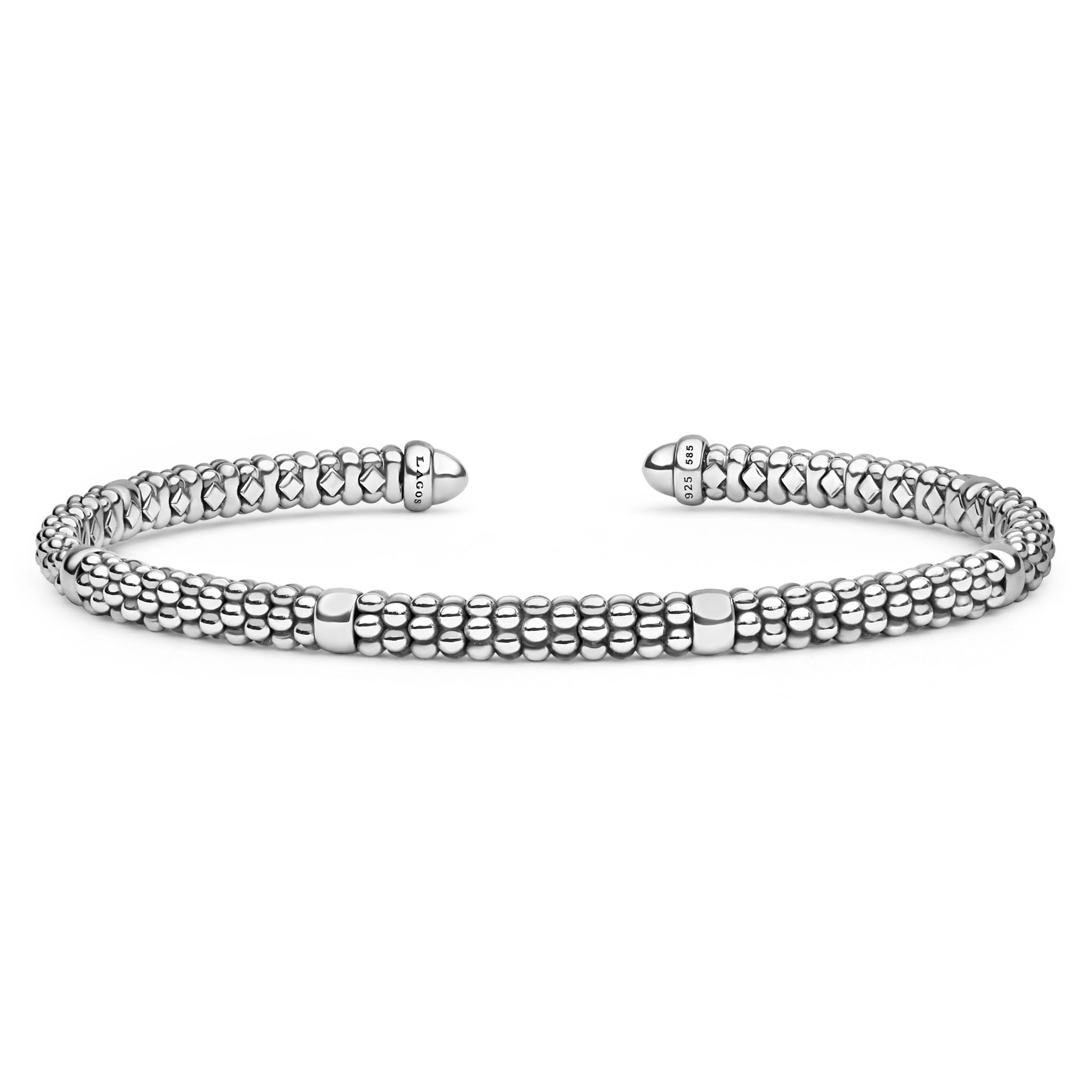 Lagos Two-Tone Mini Versa Torque Bracelet 3mm