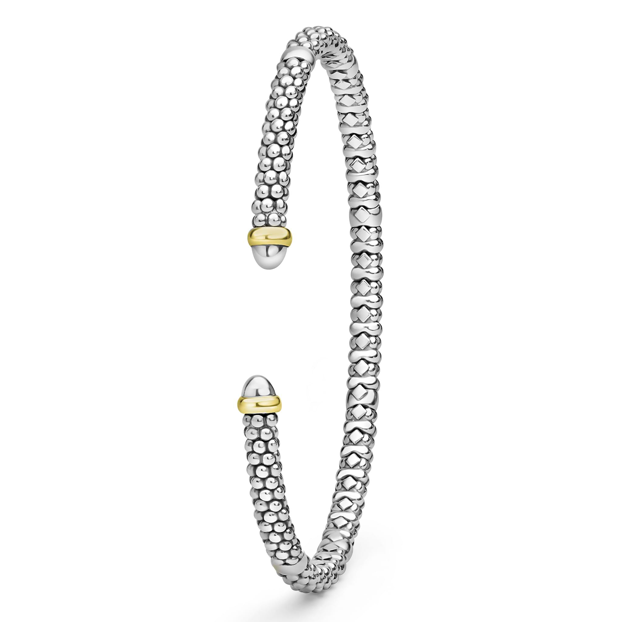 Lagos Two-Tone Mini Versa Torque Bracelet 3mm
