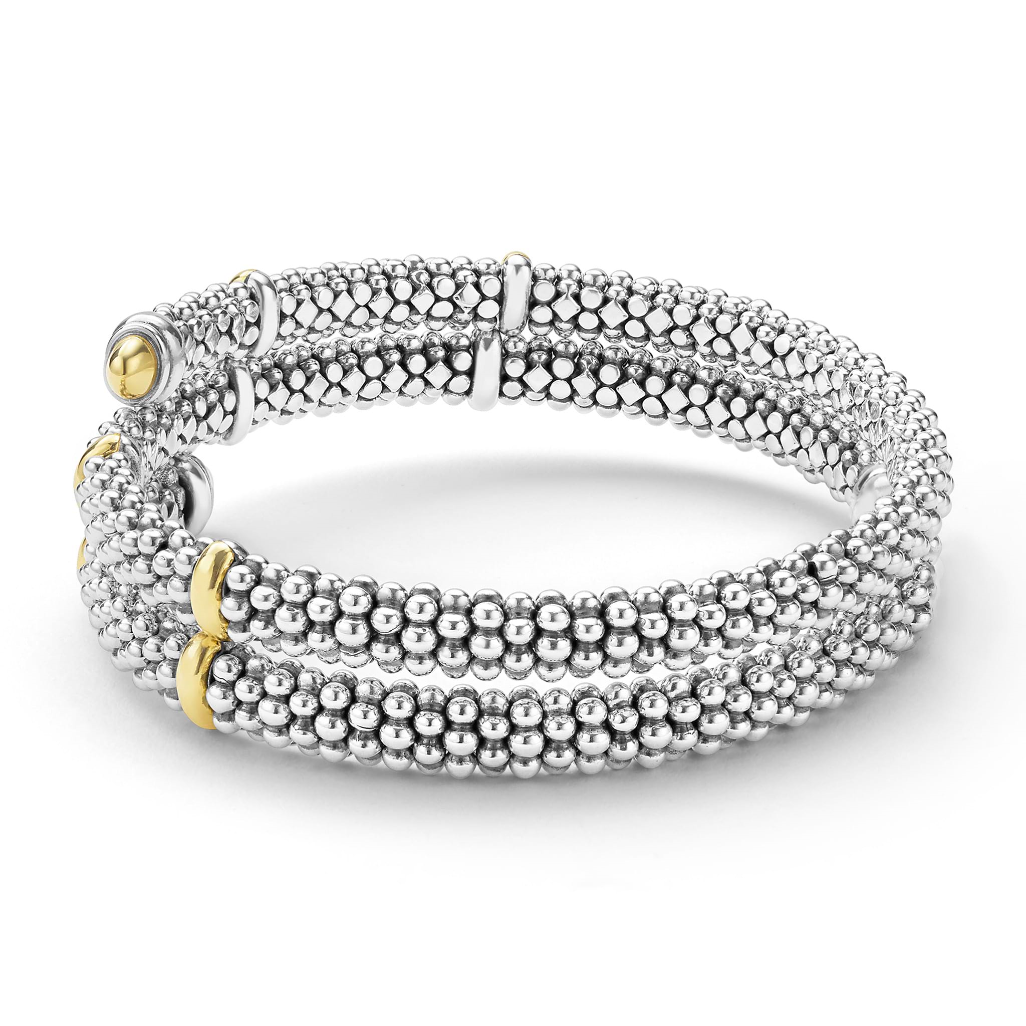 Lagos Sterling Silver & 18K Signature Caviar Versa Wrap Bracelet