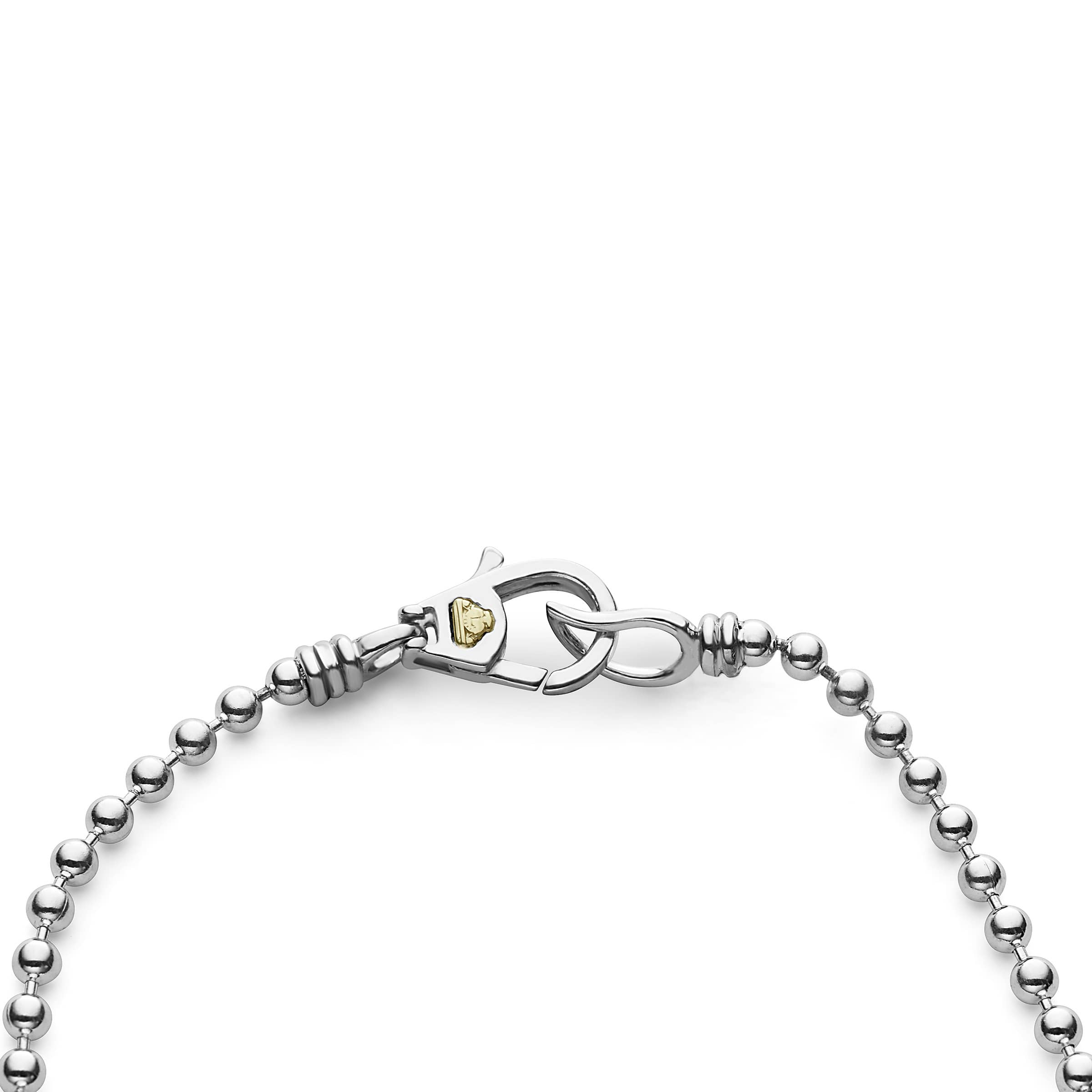 Lagos Sterling Silver & 18K Caviar Beaded Ball Chain Bracelet