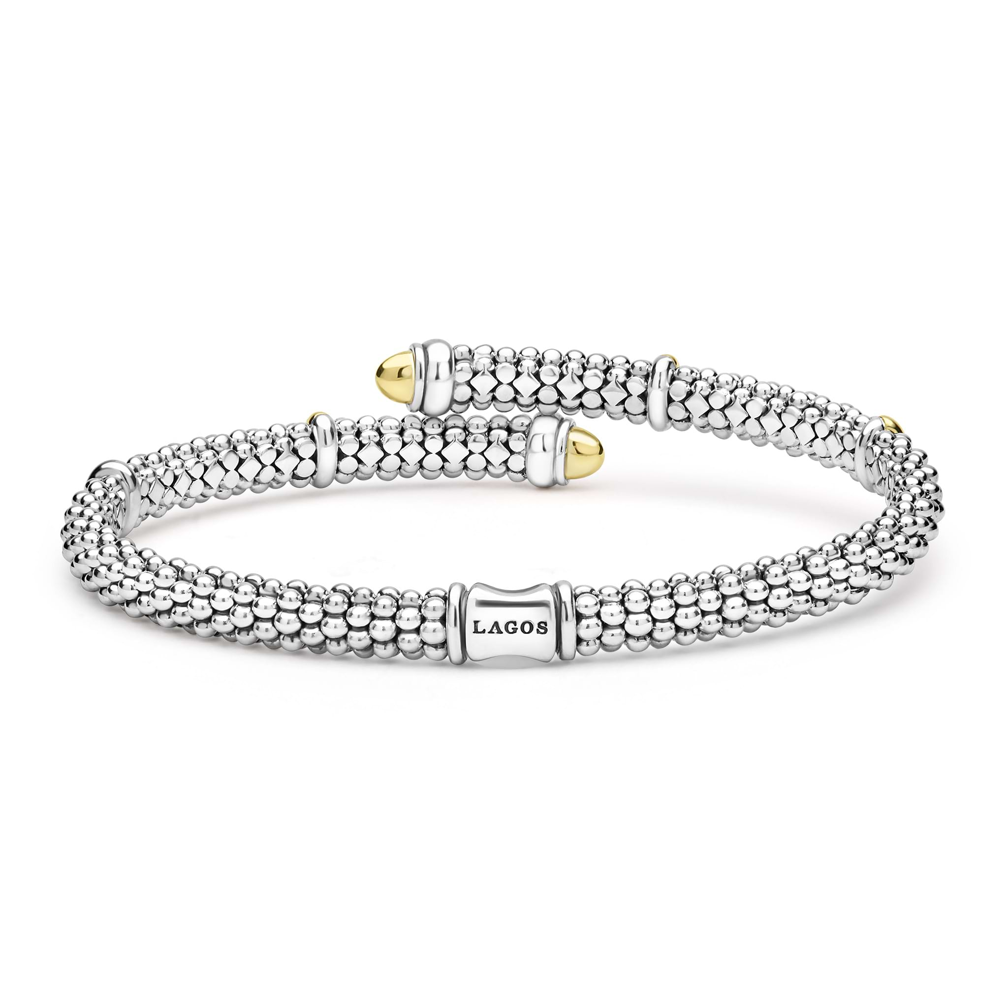 Lagos Two-Tone Caviar Versa Bypass 5mm Bracelet
