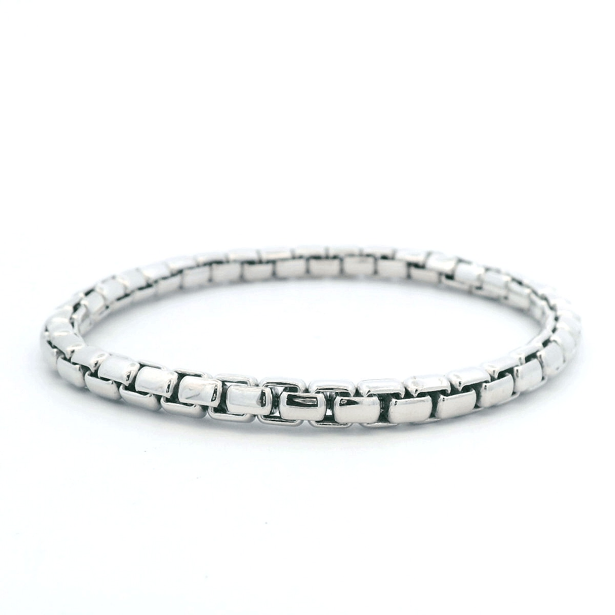 Luigi Tavanti Sterling Silver Box Stretch Bracelet