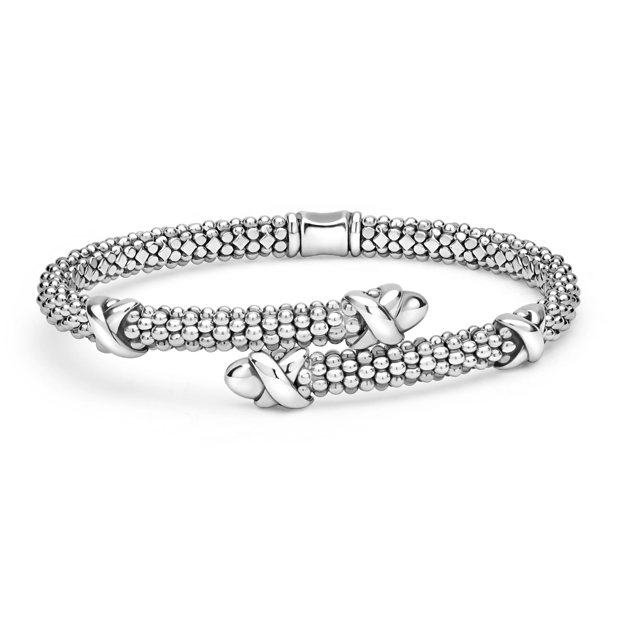 Lagos Sterling Silver Embrace X Station Versa Bypass Bracelet