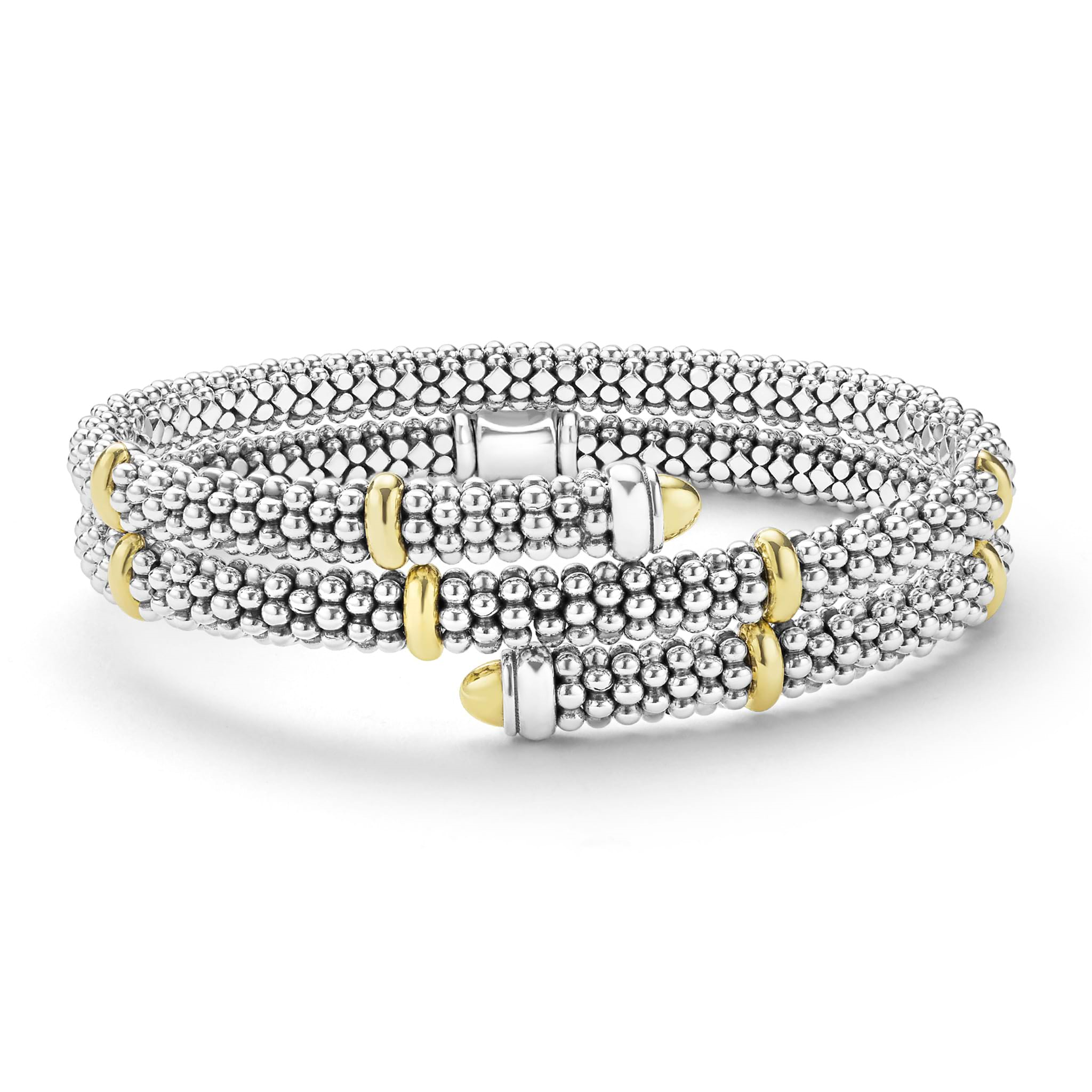 Lagos Sterling Silver & 18K Signature Caviar Versa Wrap Bracelet