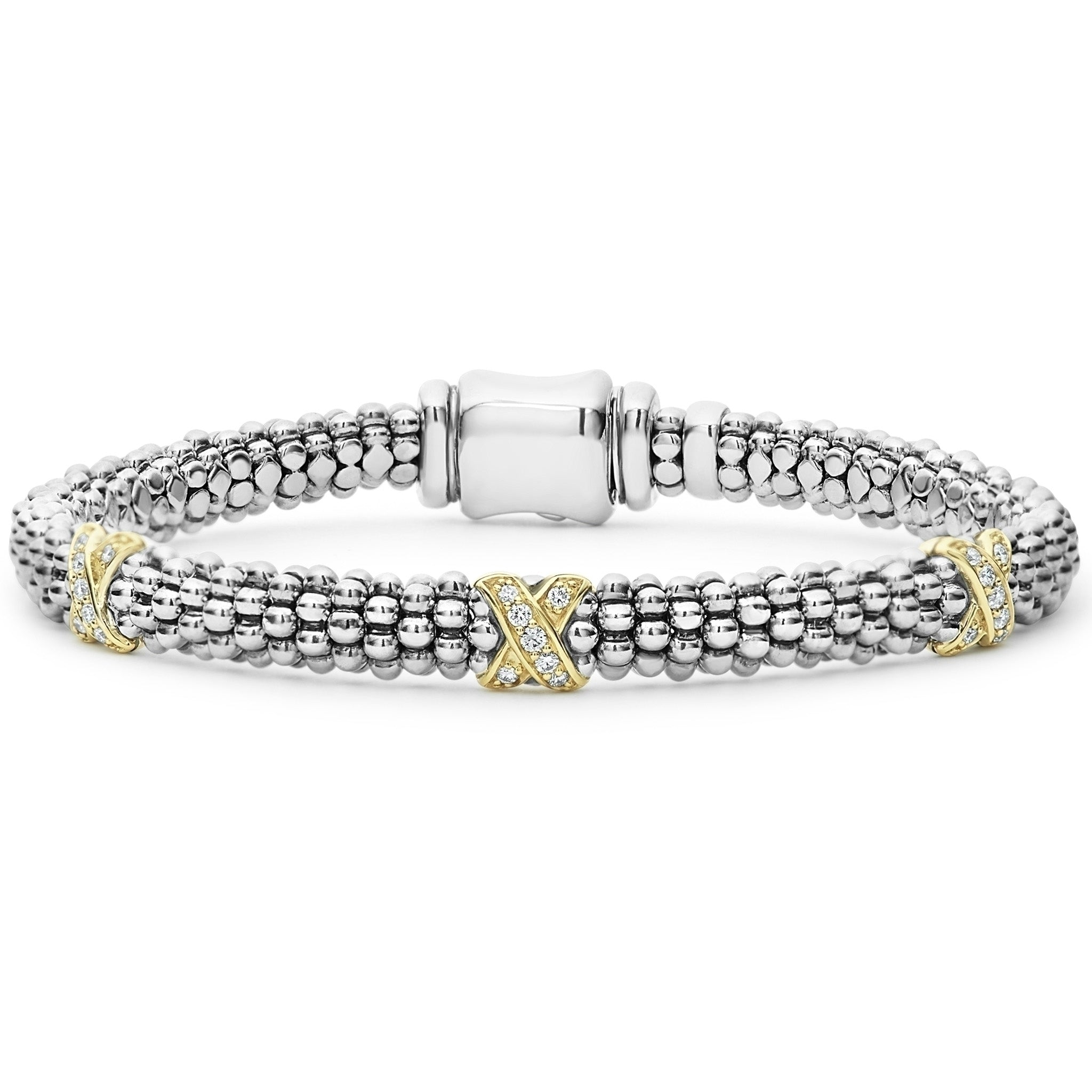 Lagos Sterling Silver and 18K Yellow Gold Station 