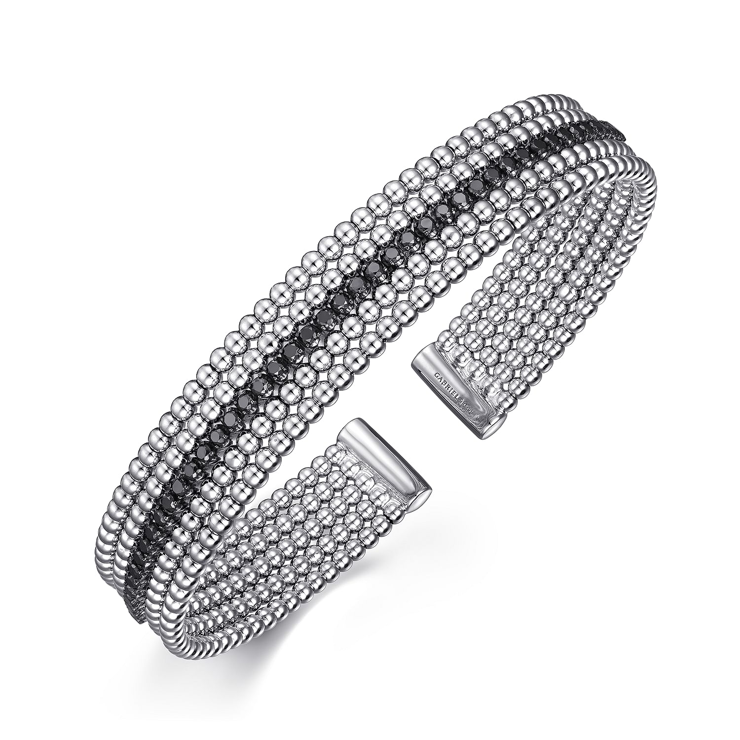 Gabriel & Co. Sterling Silver Black Spinel Bujukan Cuff
