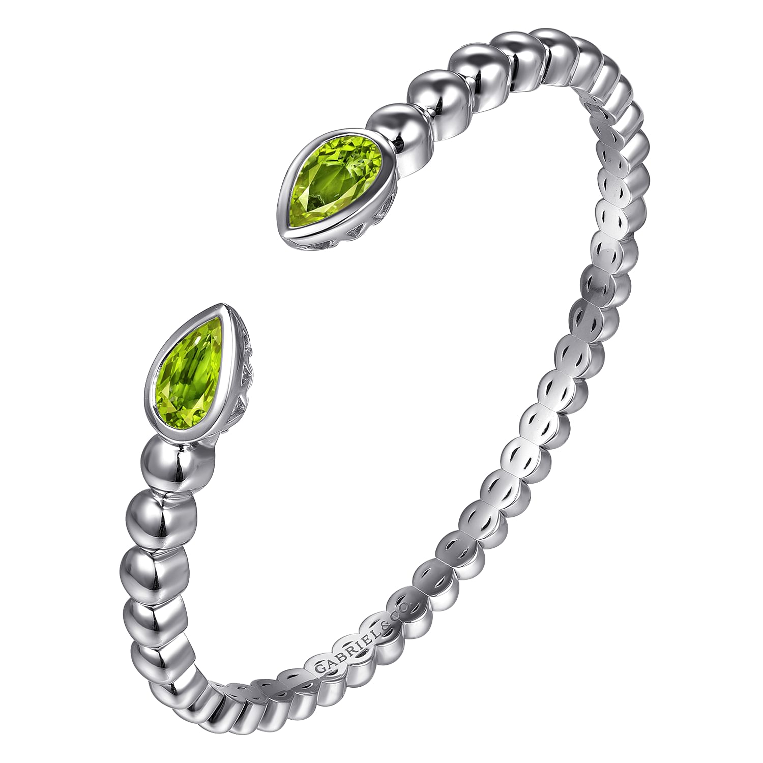 Gabriel & Co. Sterling Silver Bujukan and Peridot Split Bangle