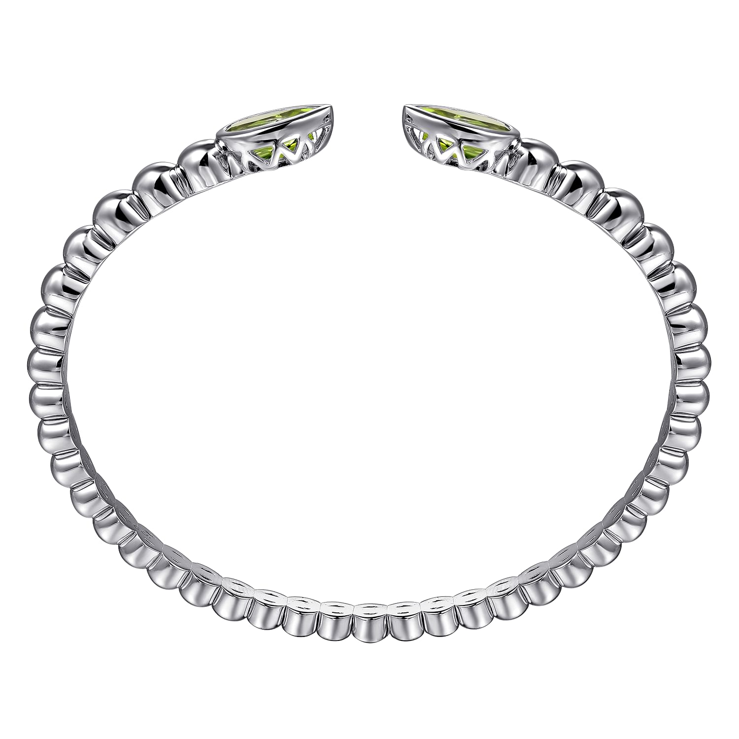 Gabriel & Co. Sterling Silver Bujukan and Peridot Split Bangle