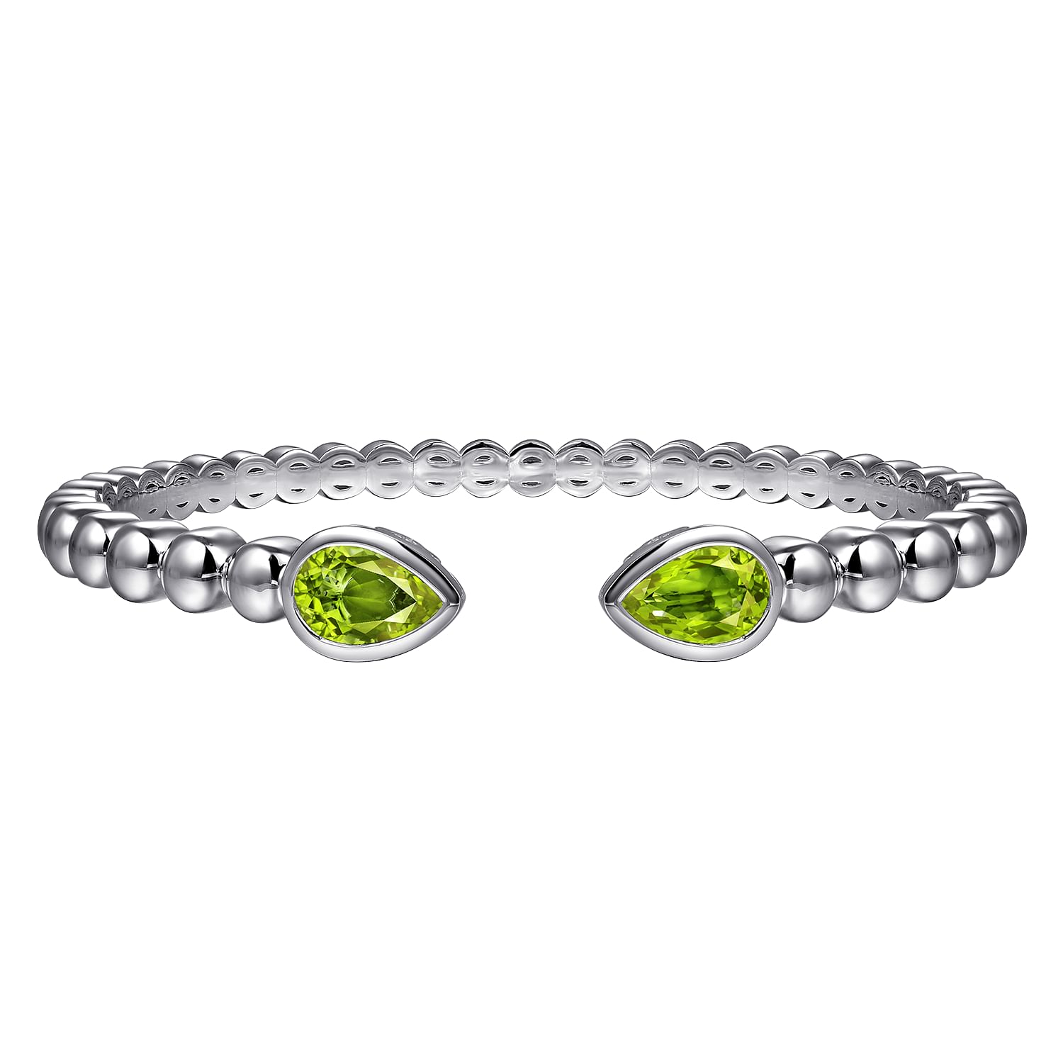 Gabriel & Co. Sterling Silver Bujukan and Peridot Split Bangle