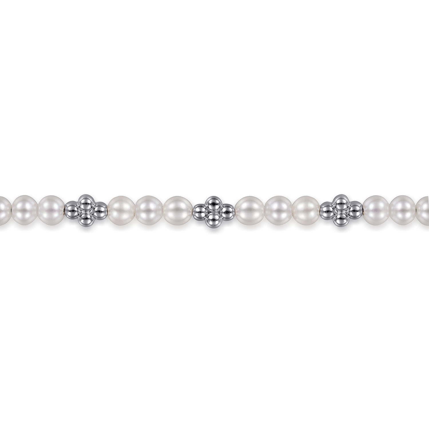 Gabriel & Co. Sterling Silver Bujukan Pearl Station Bracelet