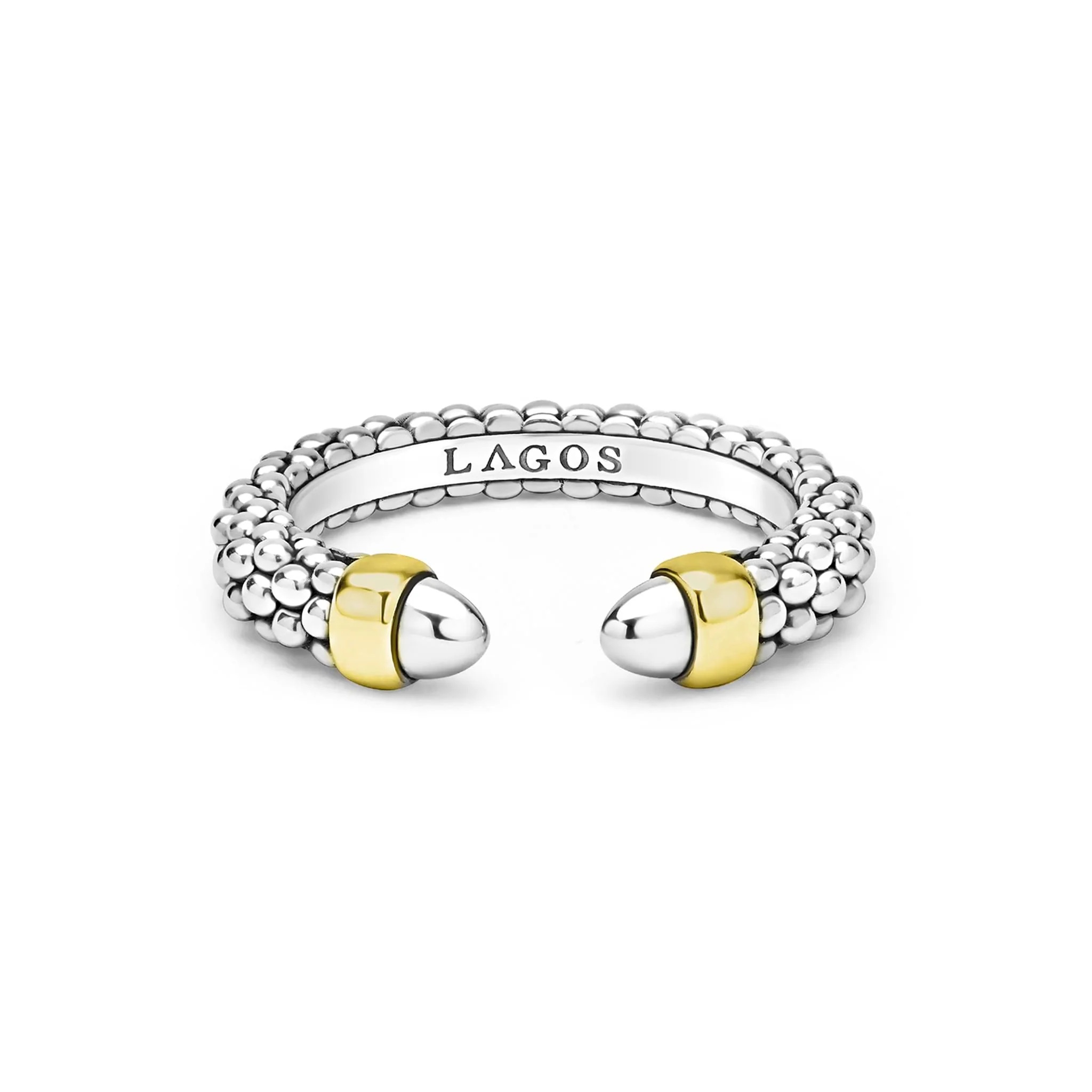Lagos Two-Tone Mini Versa Stacking Ring