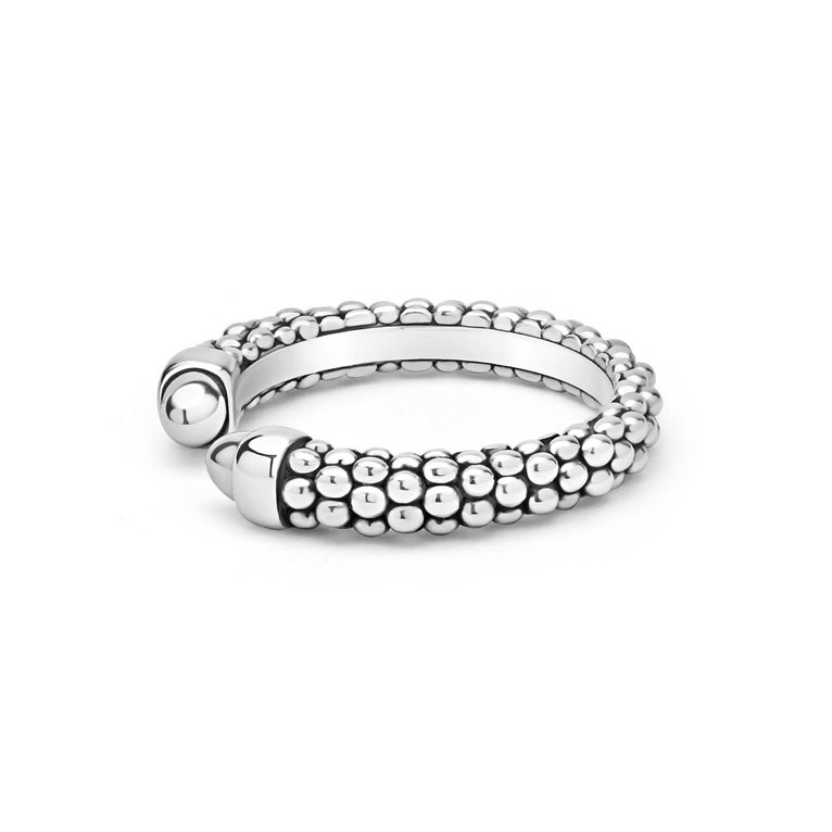Lagos Sterling Silver Caviar Mini Versa Stacking Ring