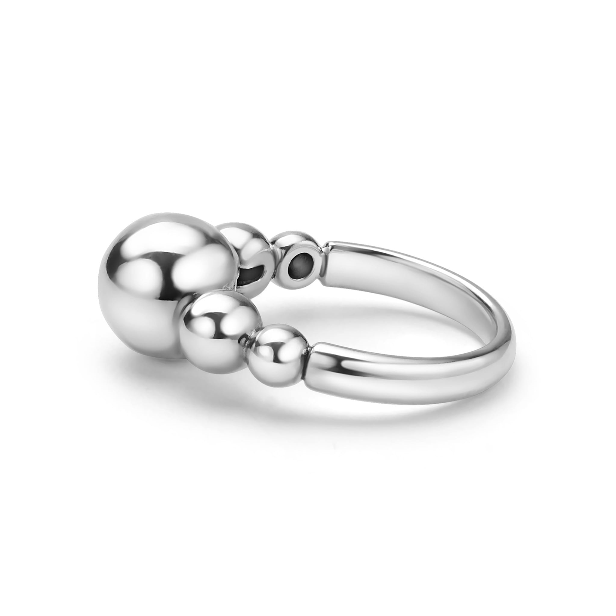 Lagos Sterling Silver Caviar Bubbly Graduated Ring