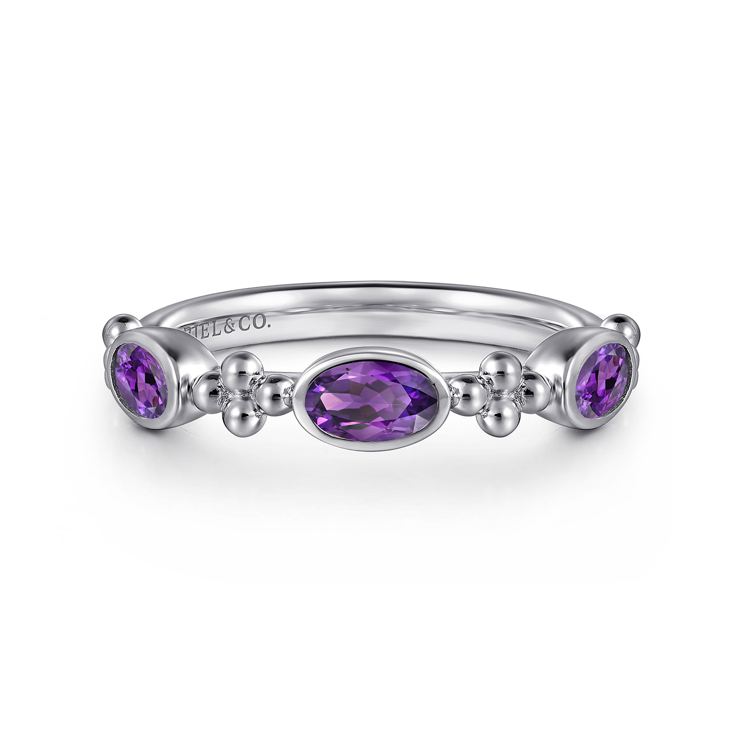 Gabriel & Co. Sterling Silver Bujukan Amethyst Fashion Ring