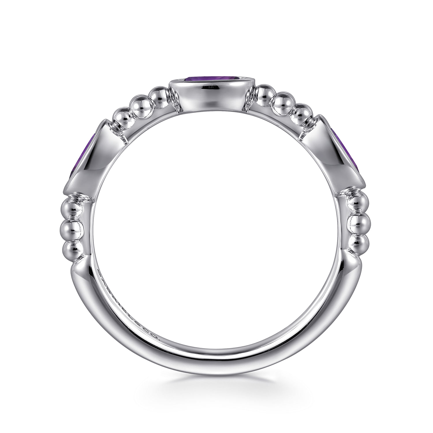 Gabriel & Co. Sterling Silver Bujukan Amethyst Fashion Ring