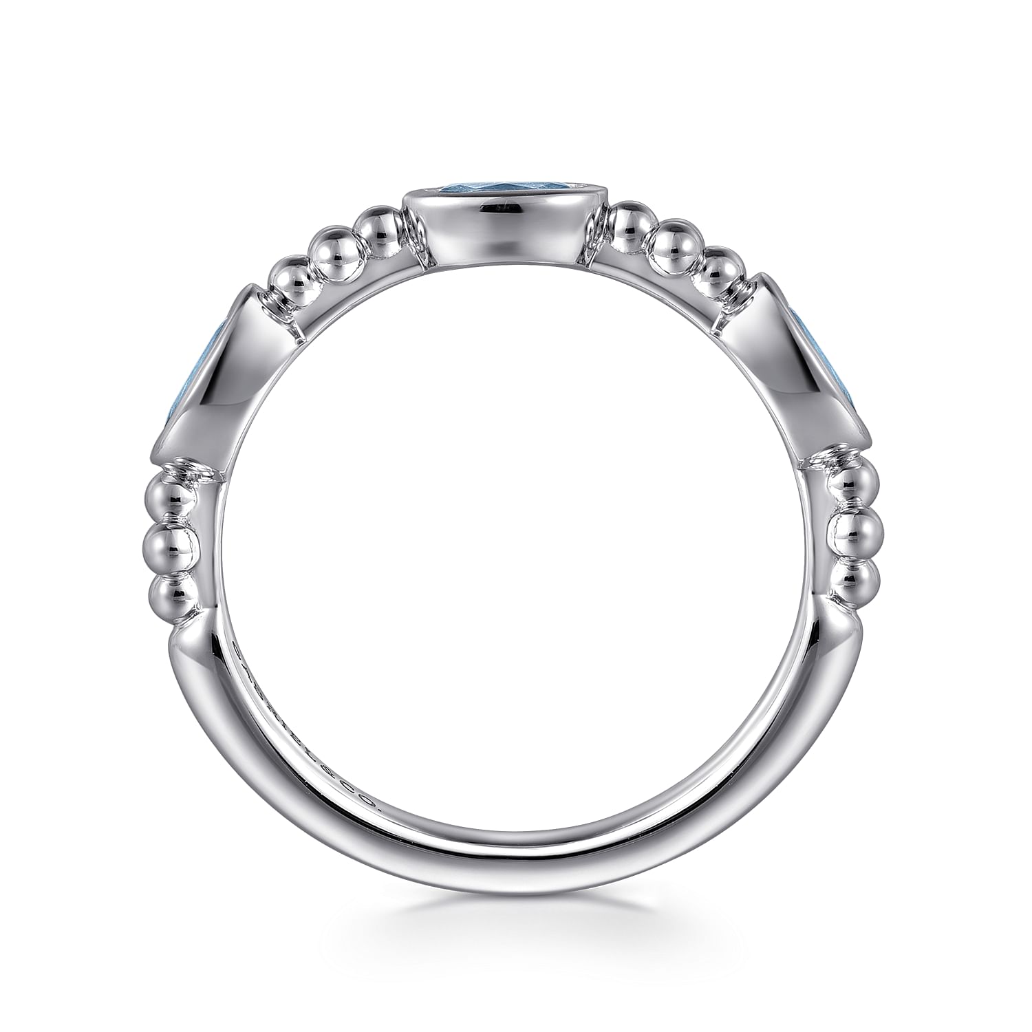 Gabriel & Co. Sterling Silver Bujukan Blue Topaz Fashion Ring