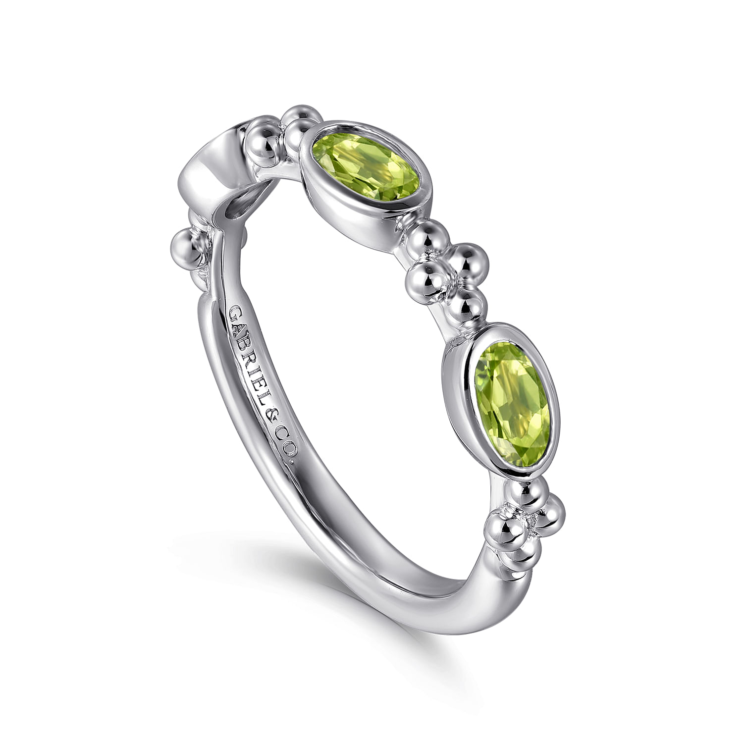 Gabriel & Co. Sterling Silver Bujukan Peridot Fashion Ring