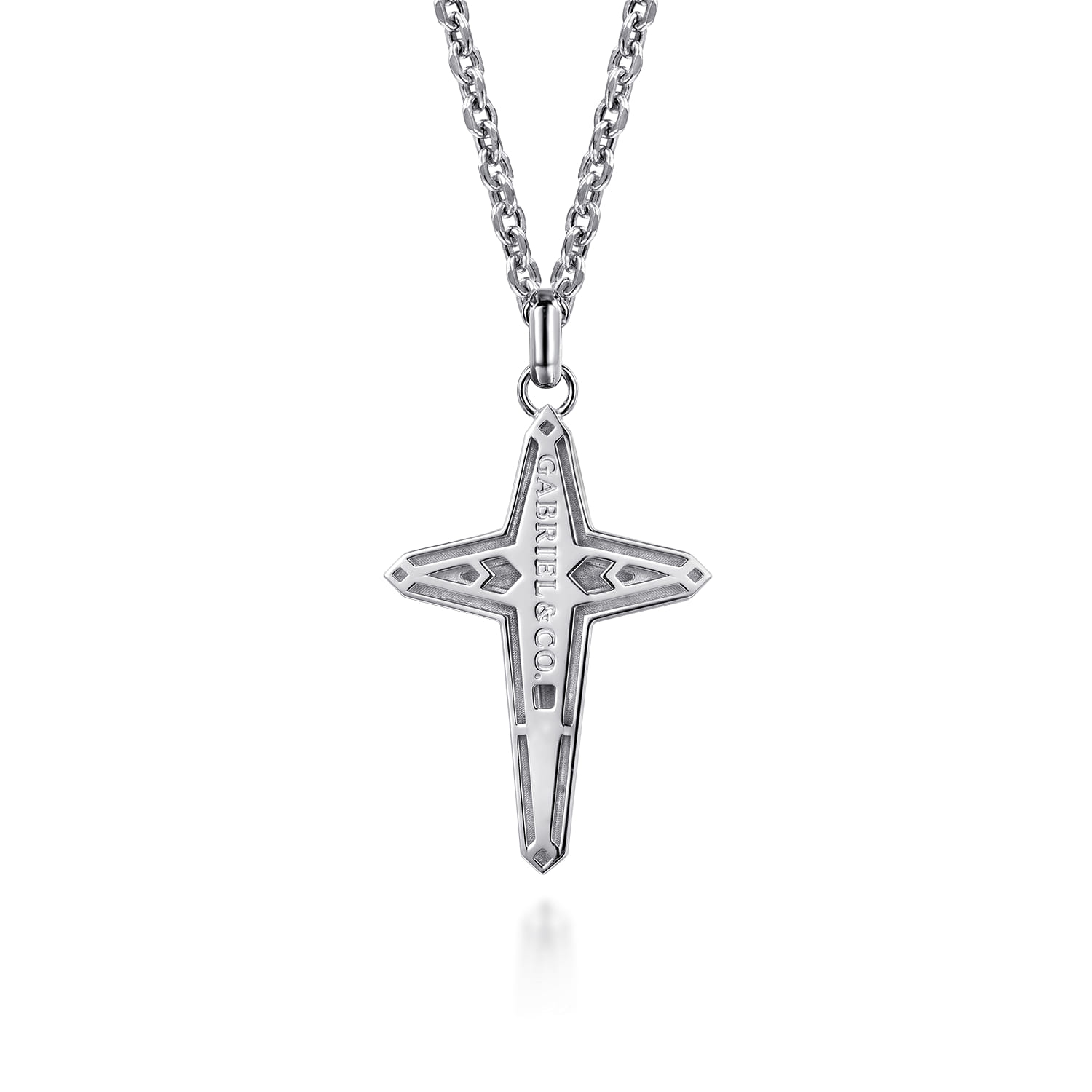 Gabriel & Co. Sterling Silver Geometric Cross Pendant