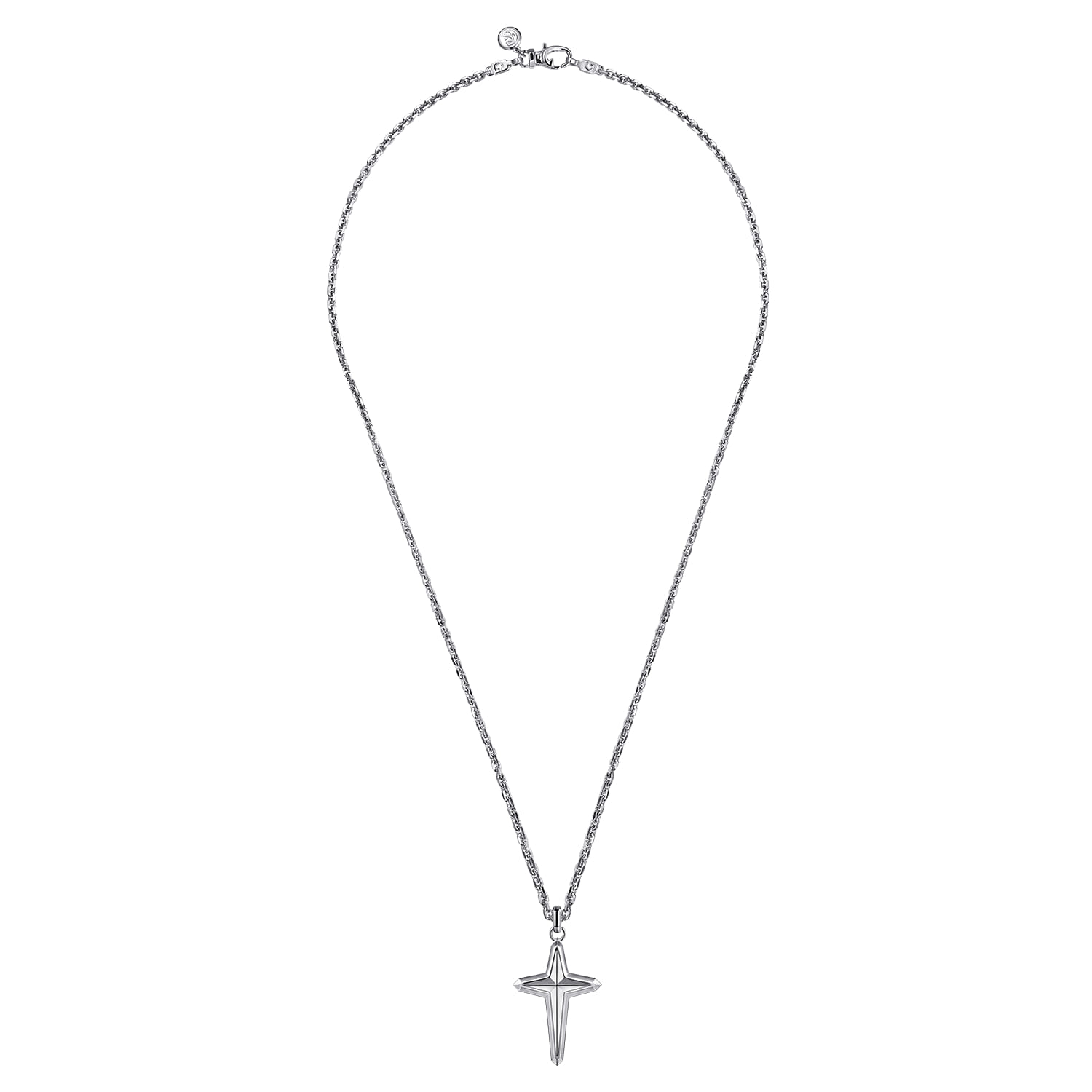 Gabriel & Co. Sterling Silver Geometric Cross Pendant