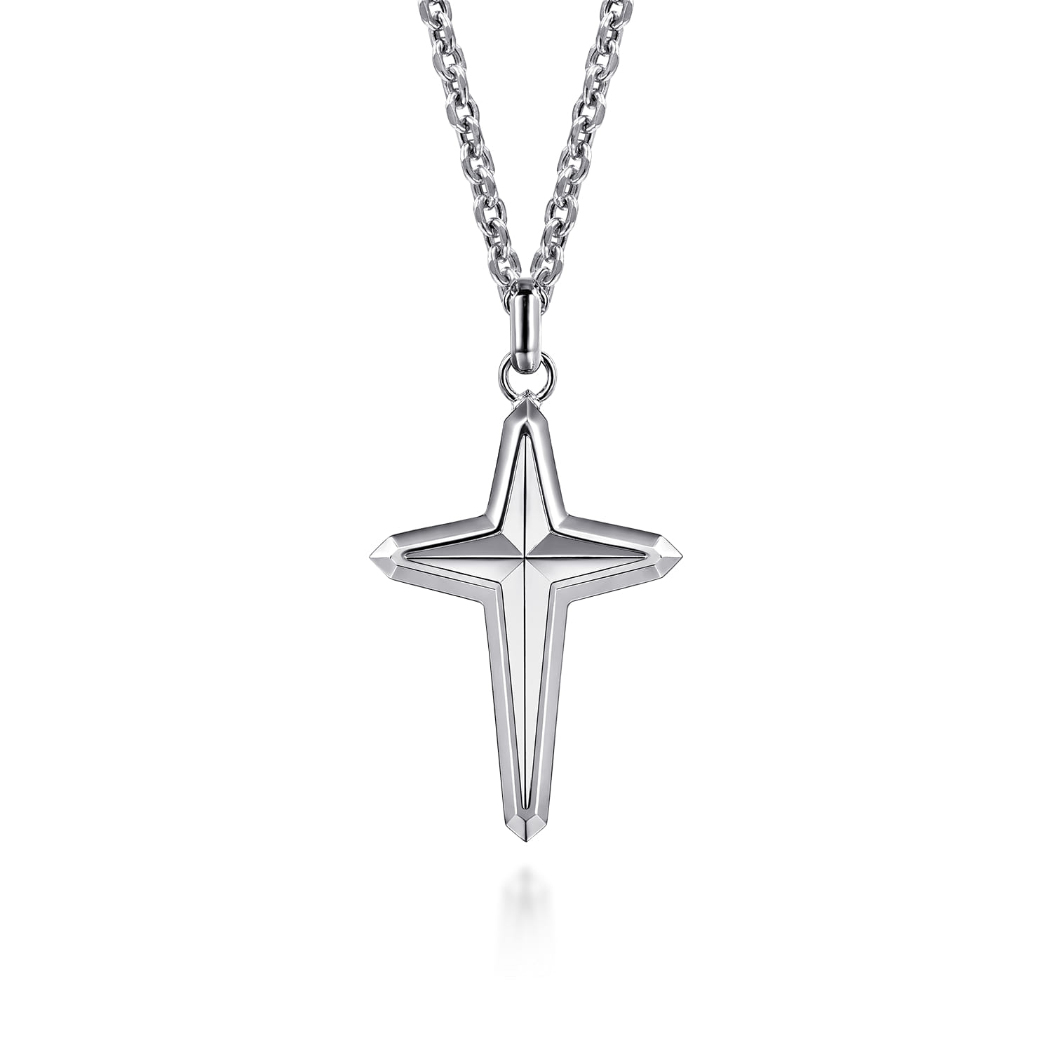 Gabriel & Co. Sterling Silver Geometric Cross Pendant