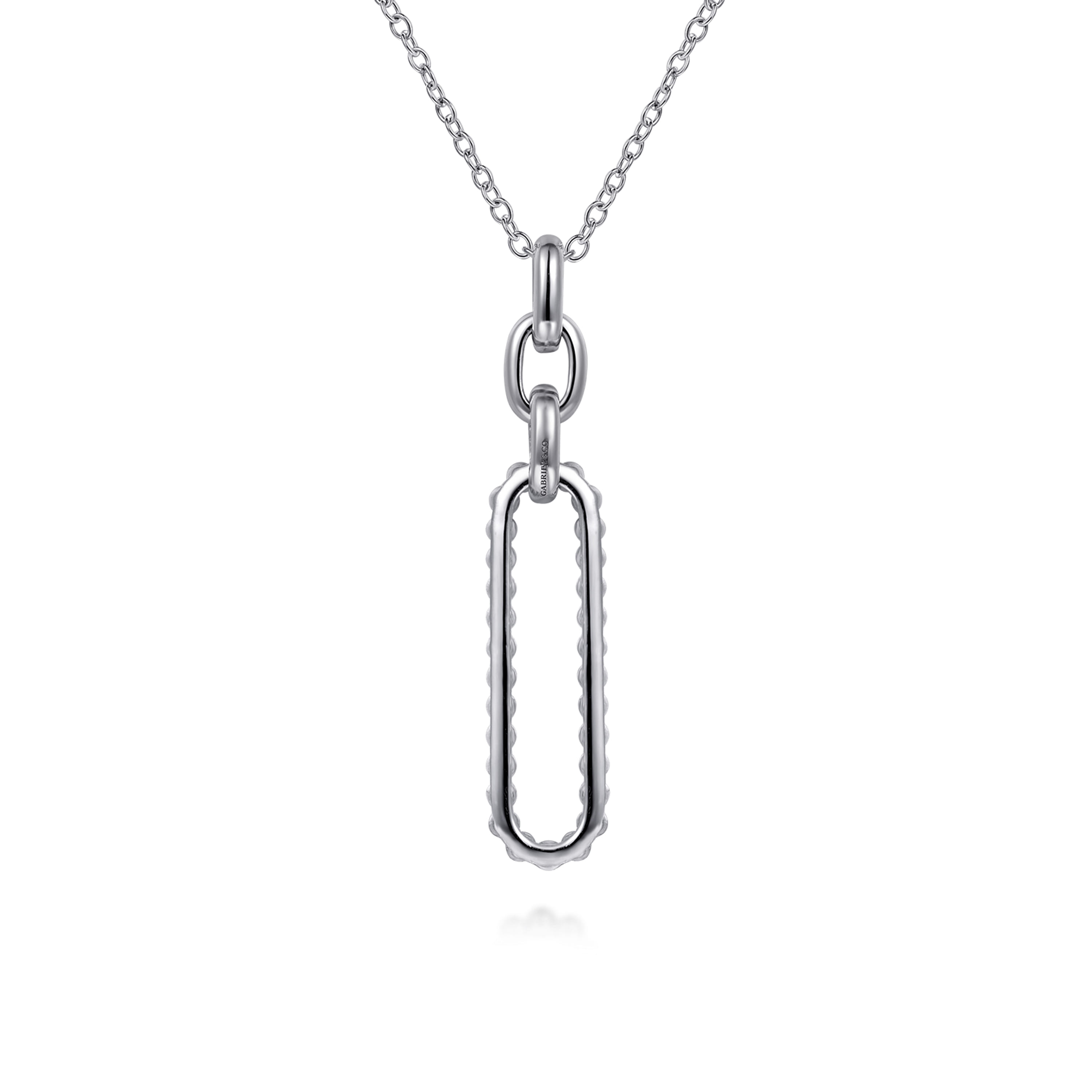 Gabriel & Co. Two-Tone Bujukan Interlocking Link Pendant Necklace