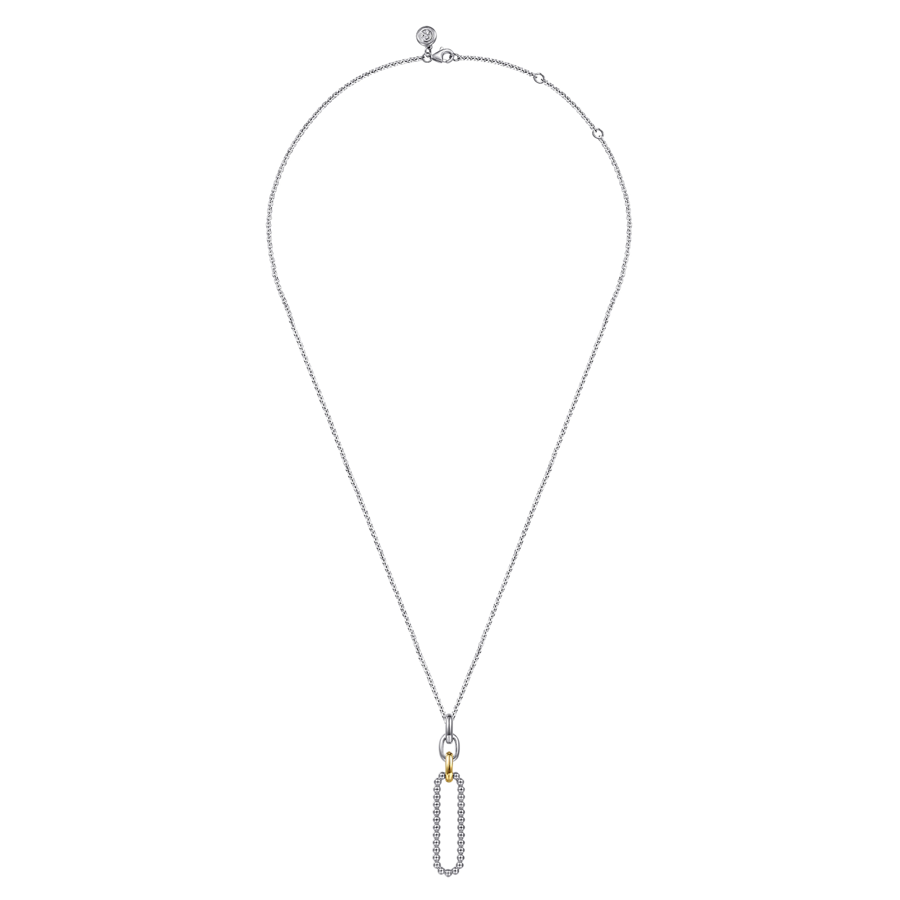 Gabriel & Co. Two-Tone Bujukan Interlocking Link Pendant Necklace