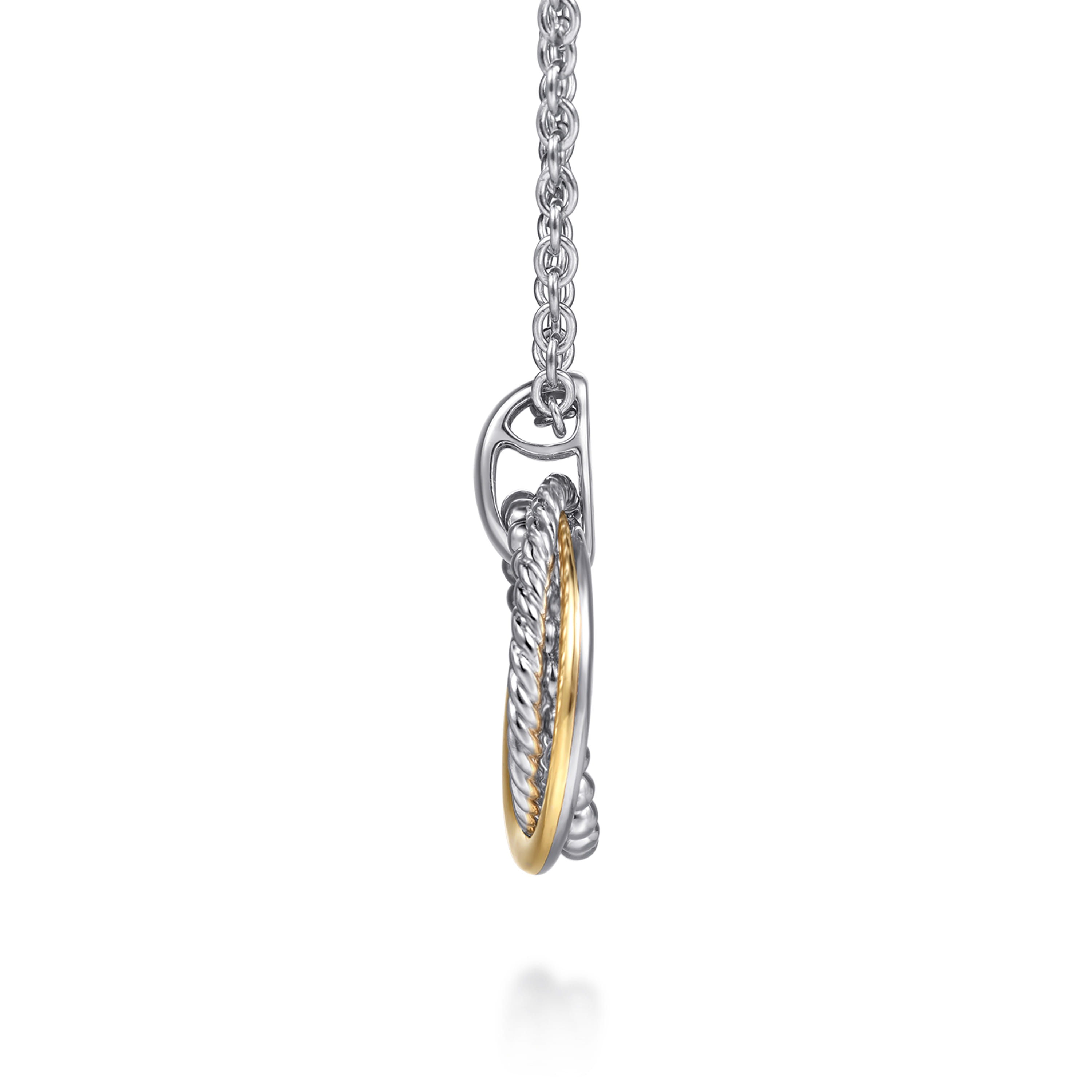 Gabriel & Co. Bujukan Two-Tone Interlocking Pendant Necklace