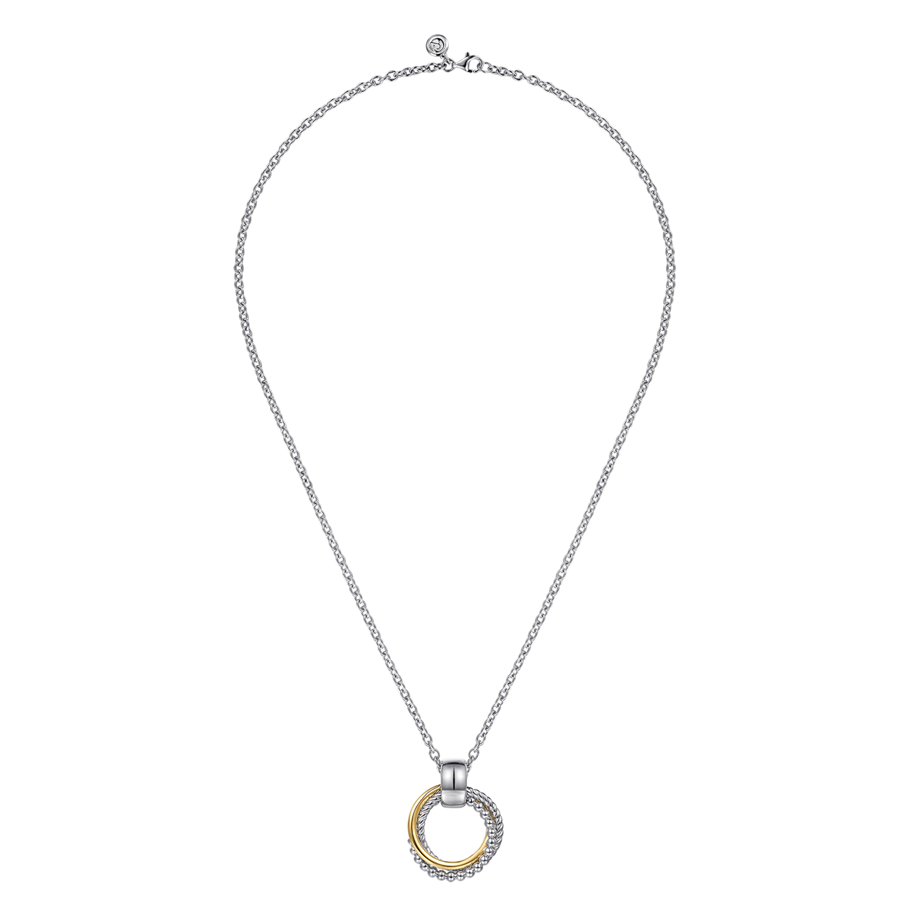 Gabriel & Co. Bujukan Two-Tone Interlocking Pendant Necklace