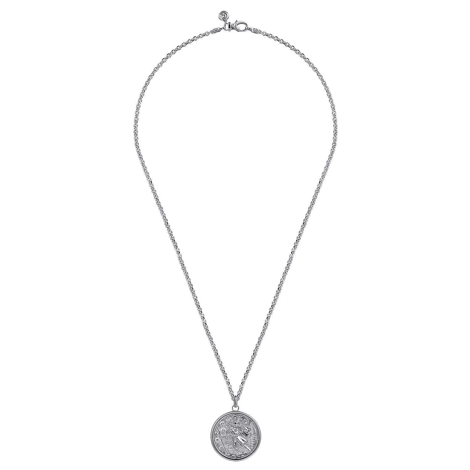 Gabriel & Co. Sterling Silver St. Christopher Medallion Necklace