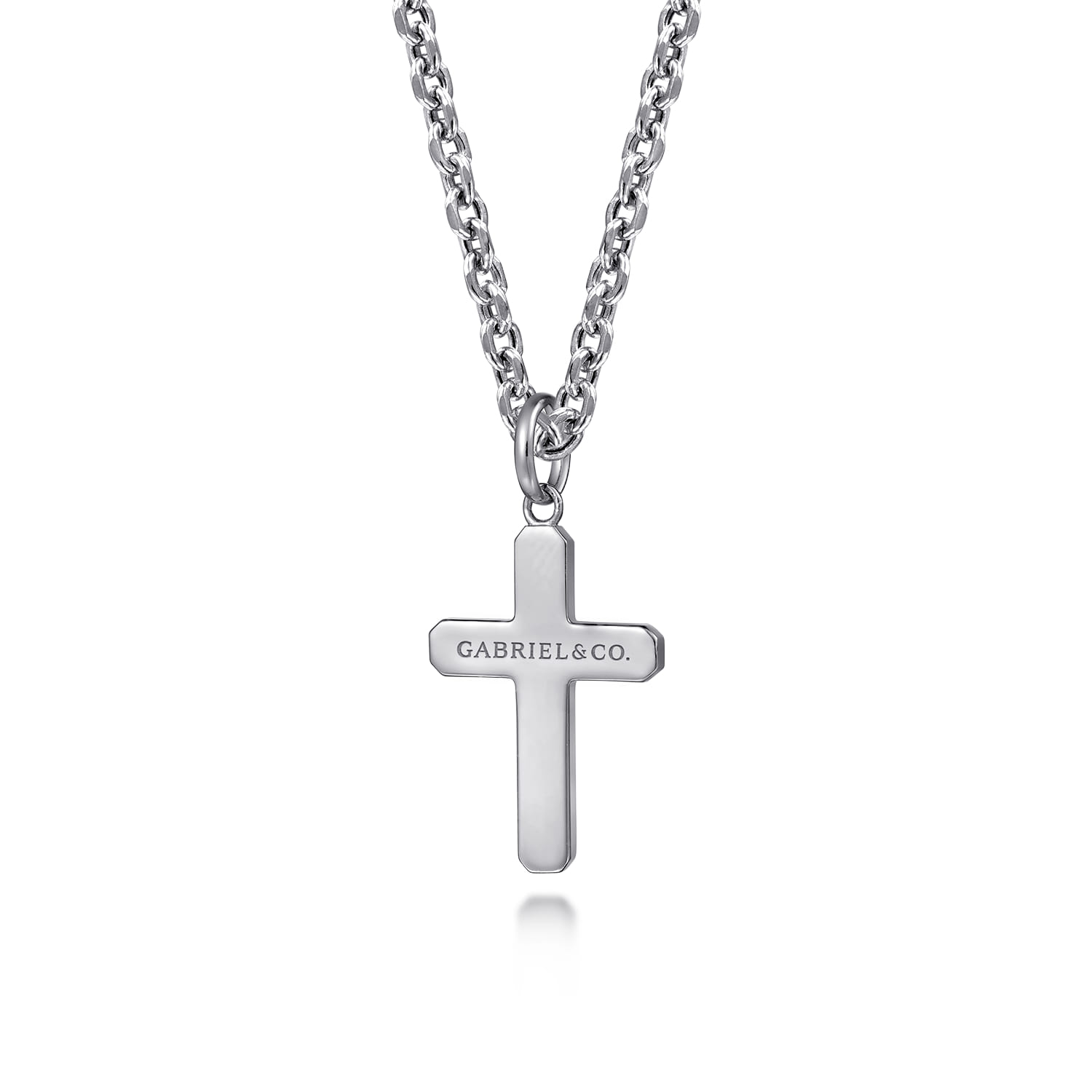 Gabriel & Co. Sterling Silver Brushed Cross Pendant