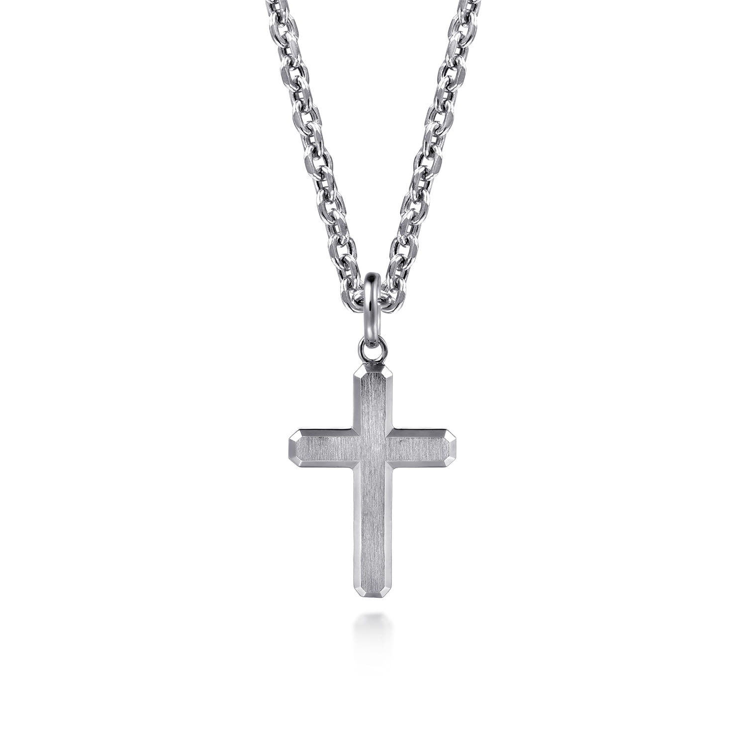 Gabriel & Co. Sterling Silver Brushed Cross Pendant