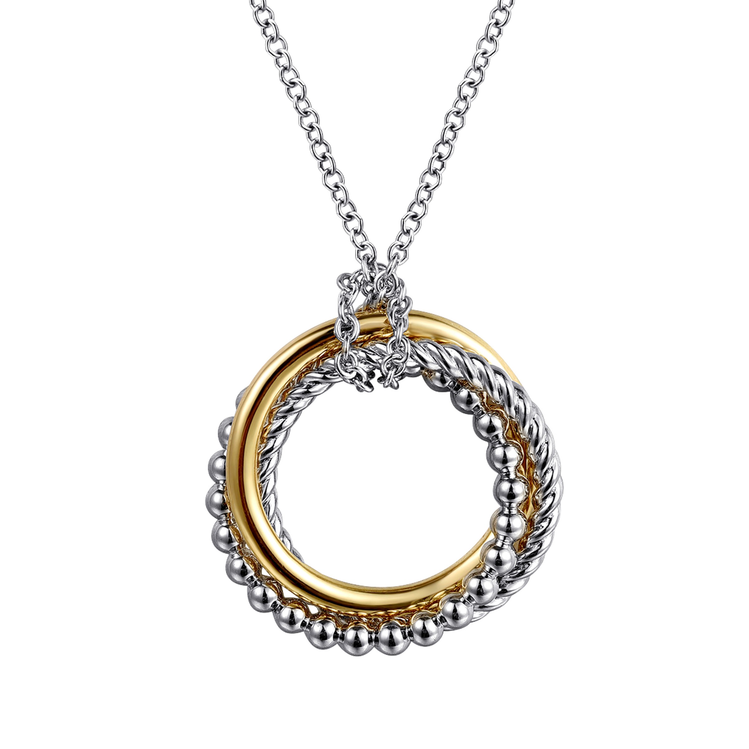Gabriel & Co. Bujukan Two-Tone Rope Pendant Necklace