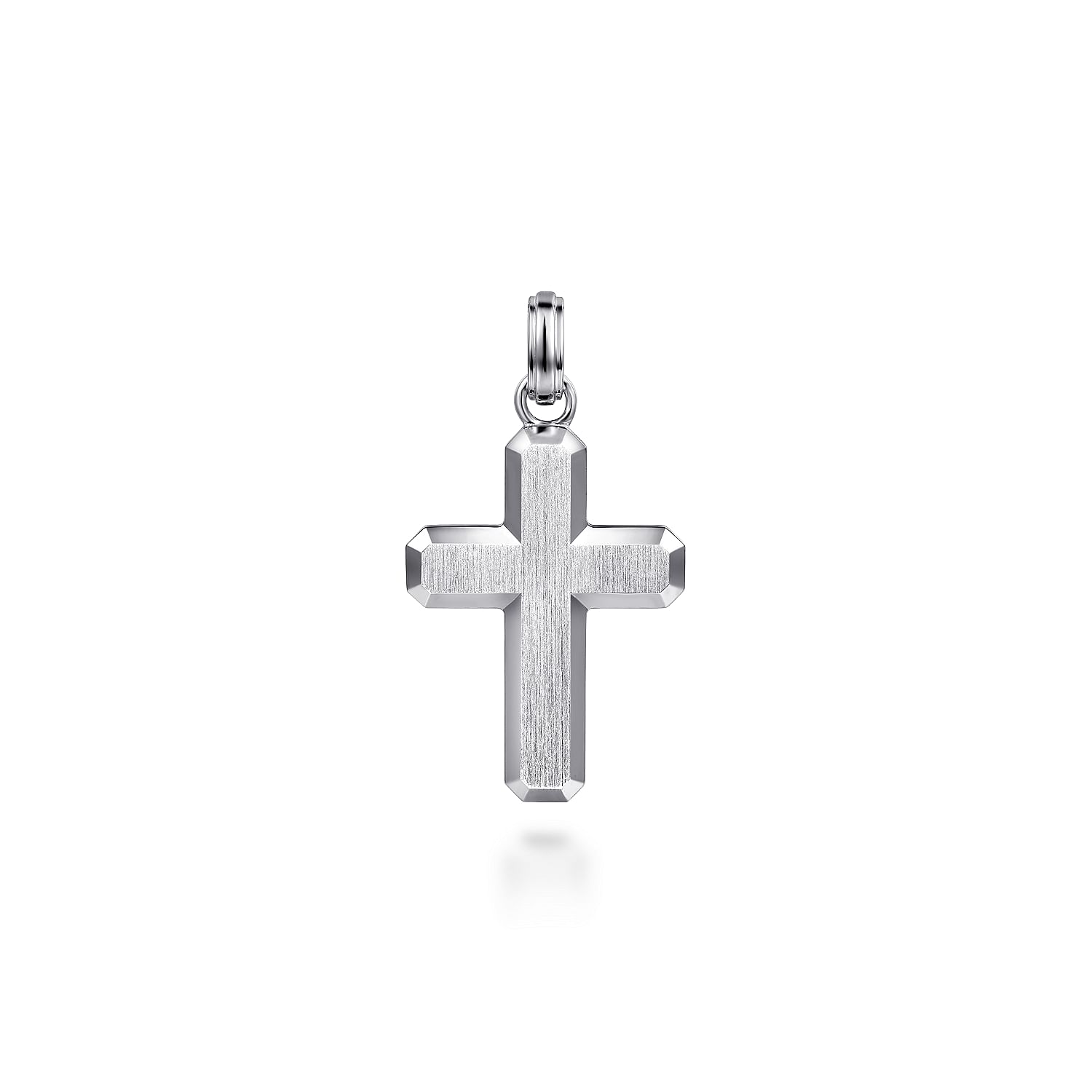 925 Sterling Silver Brushed Finished Cross Pendant