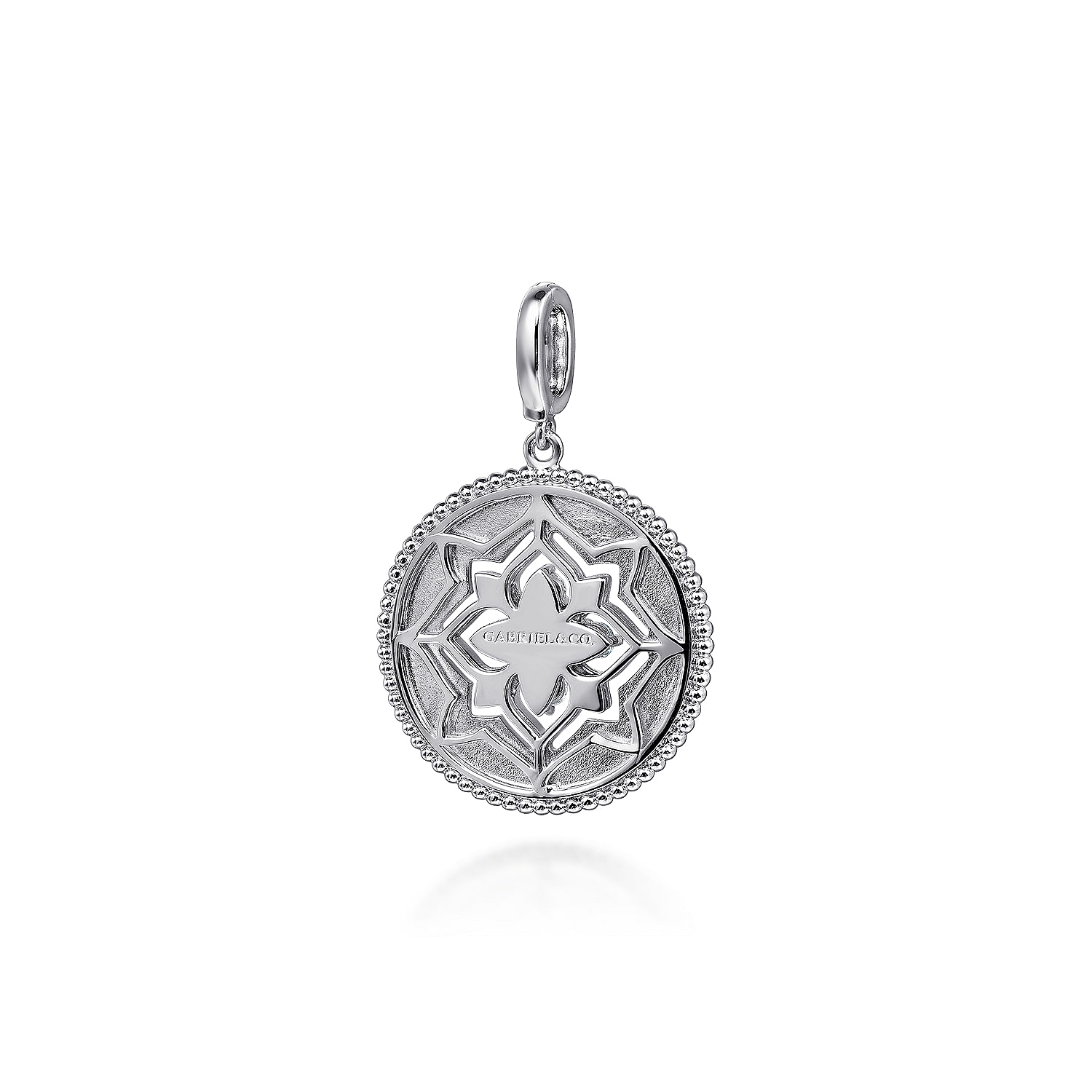 Gabriel & Co. Sterling Silver Blue Topaz & White Sapphire Bujukan Medallion Pendant
