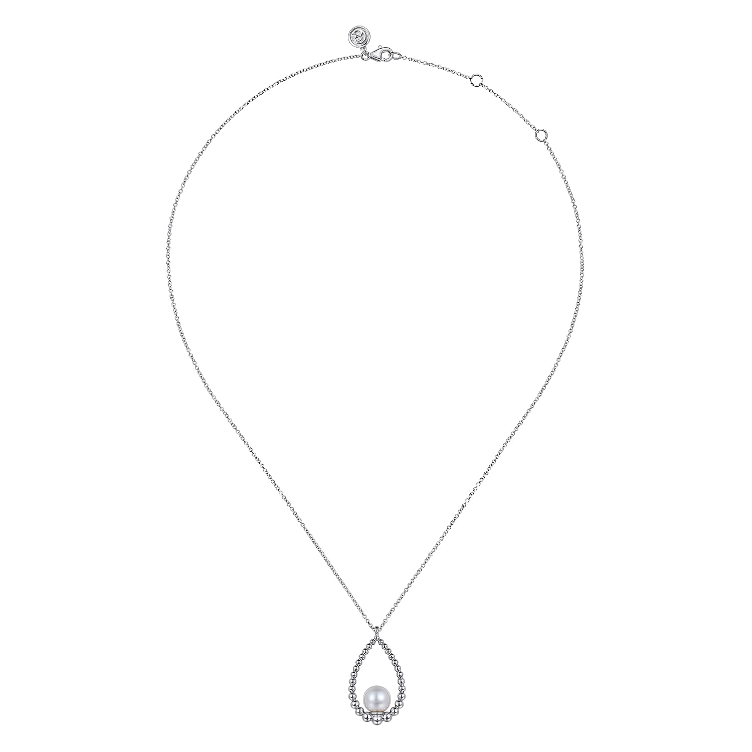 Gabriel & Co. Sterling Silver Pearl Bujukan Teardrop Pendant