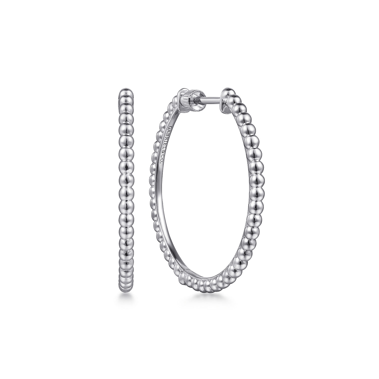 Gabriel & Co. Sterling Silver Bujukan 30mm Hoops