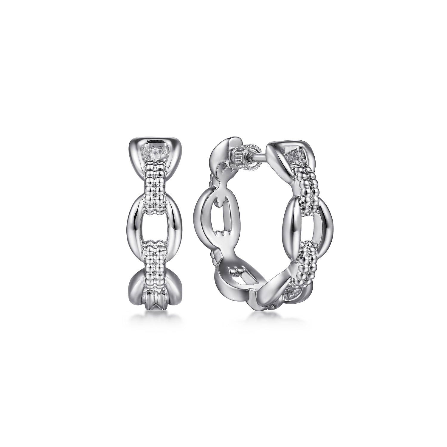 Gabriel & Co Sterling Silver Link Hoops